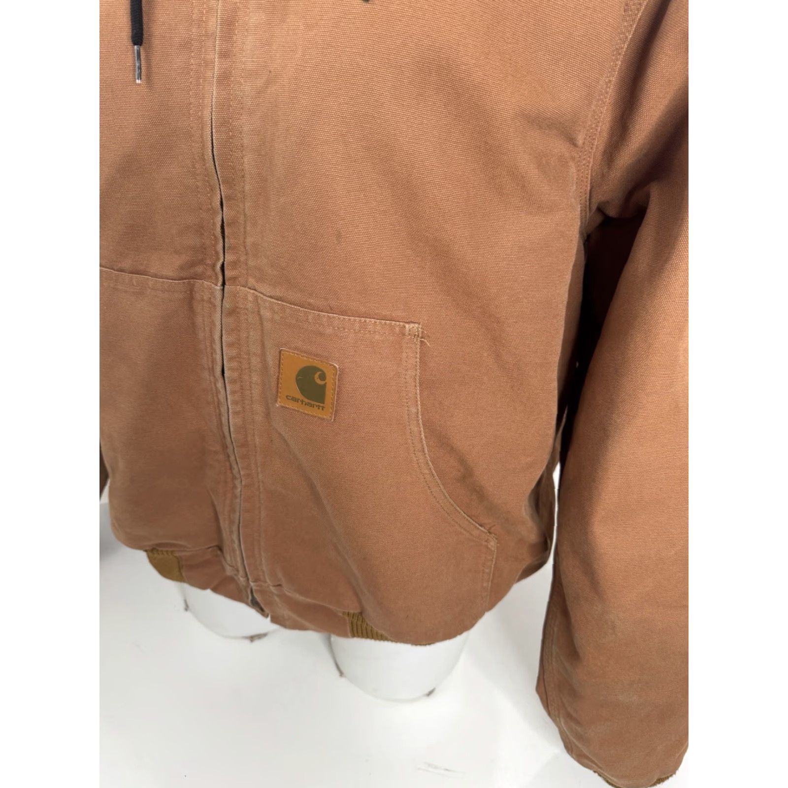 Carhartt Carhartt - 376-51 Hooded Zip Jacket Mens L Brown Distressed Jacket for Rental Only Label Zip Full Zip Hooded Mens L Brown Jacket Size US L / EU 52-54 / 3 - 5 Thumbnail