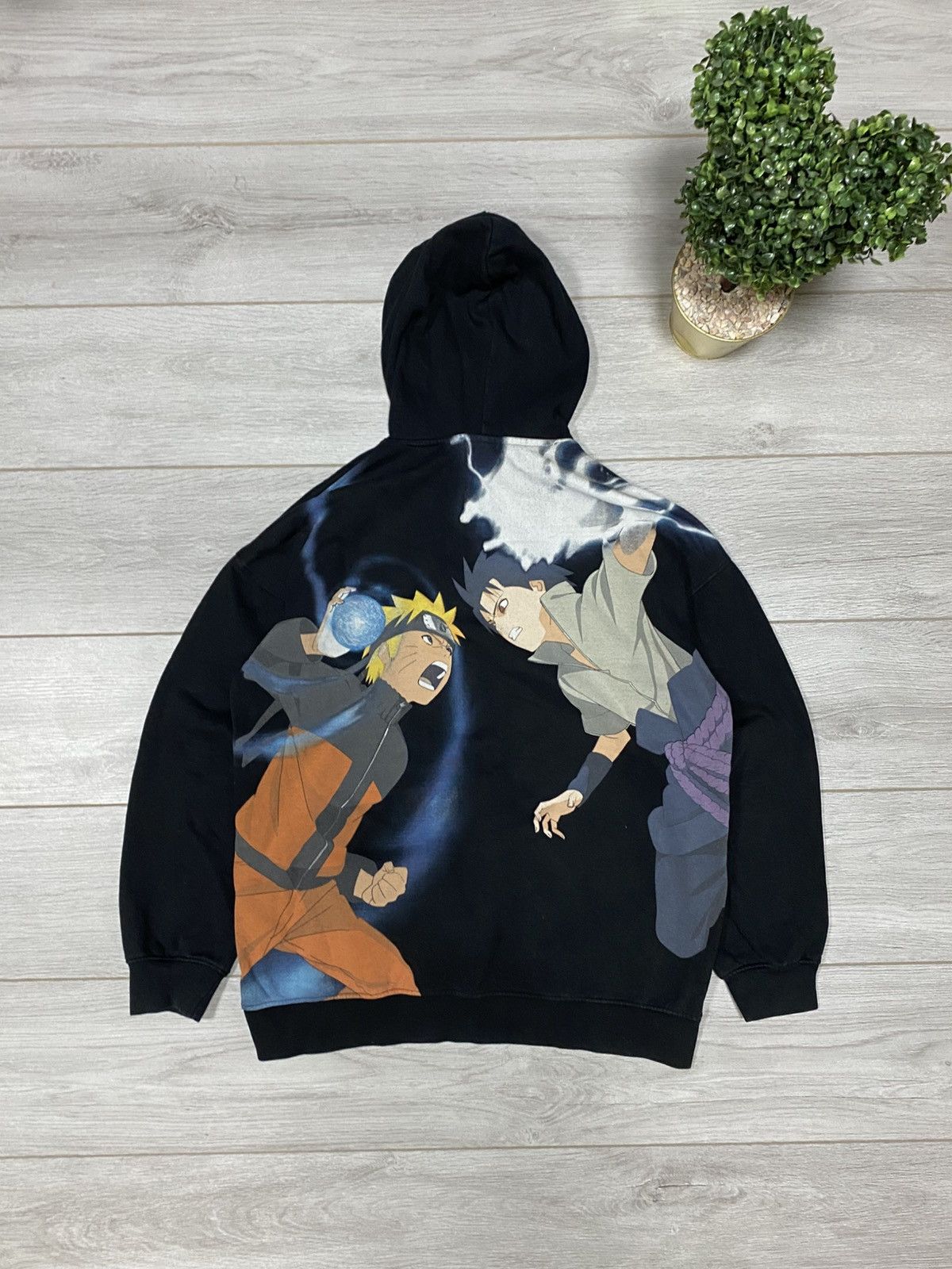 Naruto anime shippuden overprint Saske hoodie