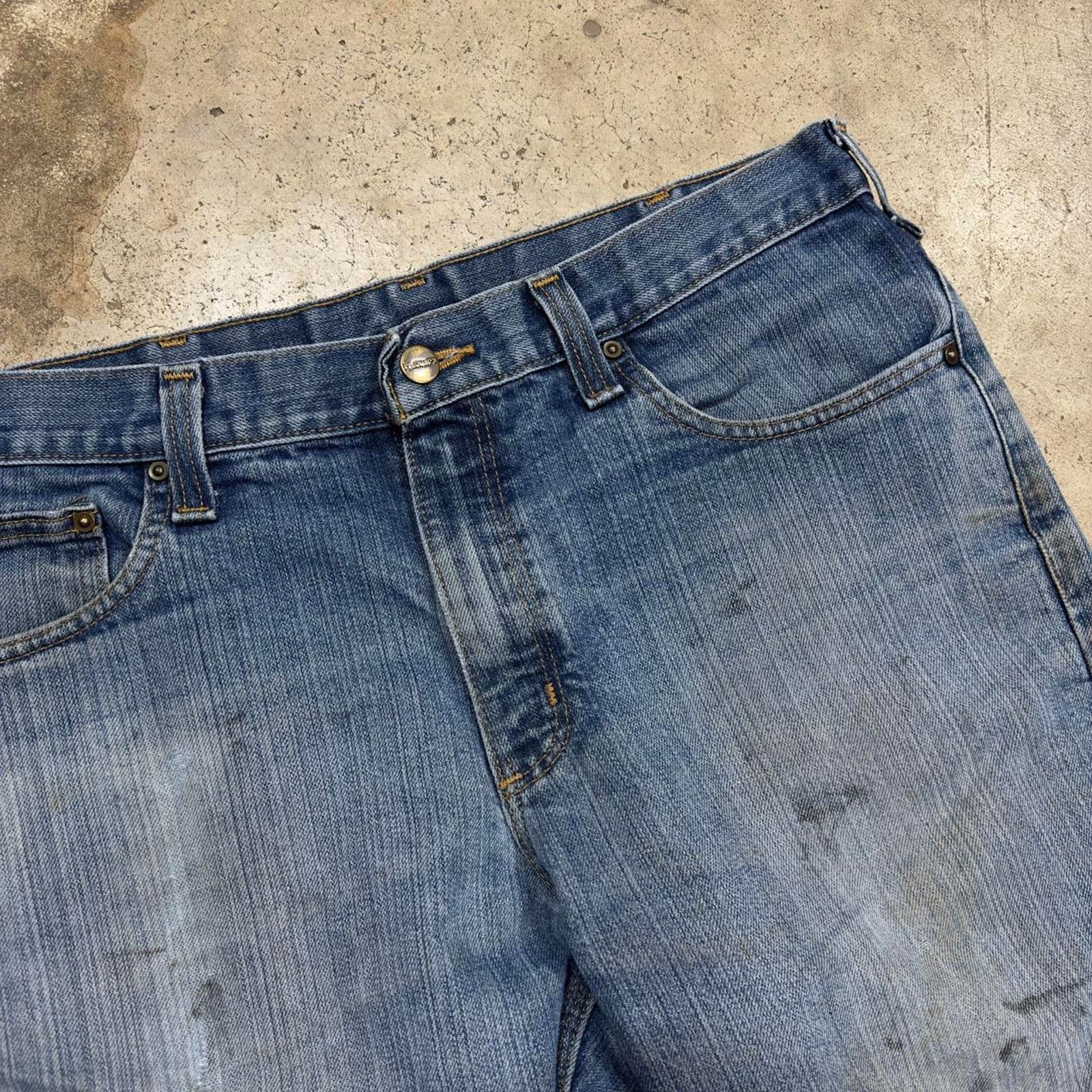 Carhartt × Vintage Y2K Carhartt Distressed Denim Workwear Grunge Pants Size US 34 / EU 50 - 4 Thumbnail