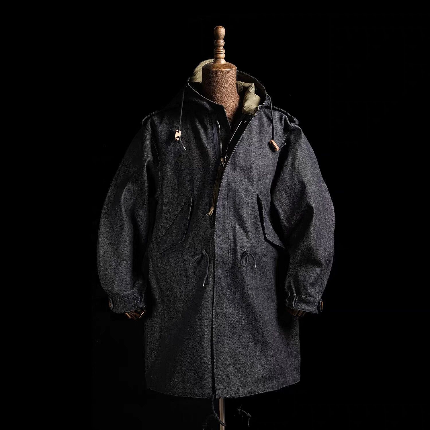 Gimo's GIZEMO M1951 Denim Parka Long Coat Size US S / EU 44-46 / 1 - 1 Thumbnail