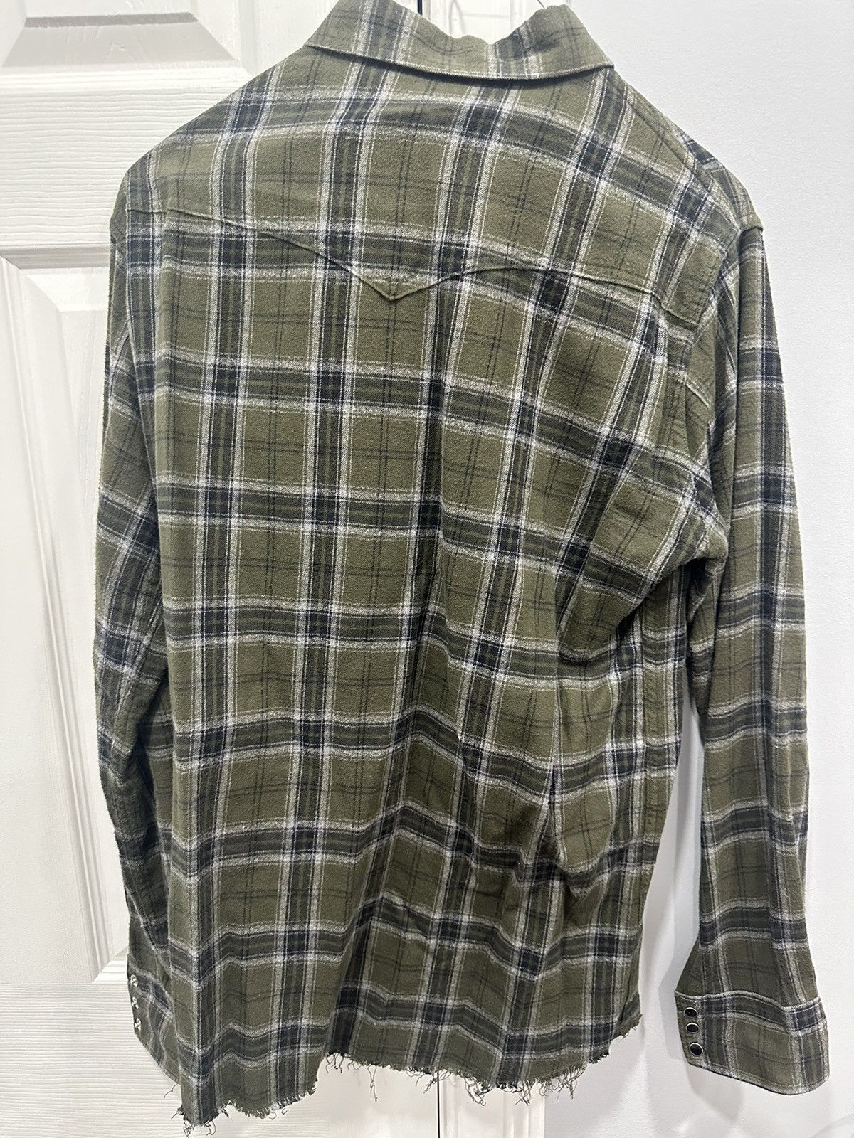 Saint Laurent Paris Saint Laurent military green distressed flannel Size US M / EU 48-50 / 2 - 7 Thumbnail