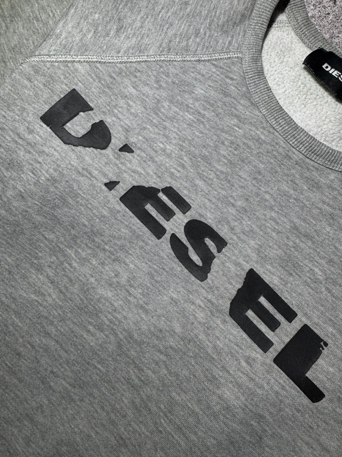 Diesel × Vintage Diesel Vintage Big Logo Basic Grey Cotton Sweatshirt Size US M / EU 48-50 / 2 - 3 Thumbnail
