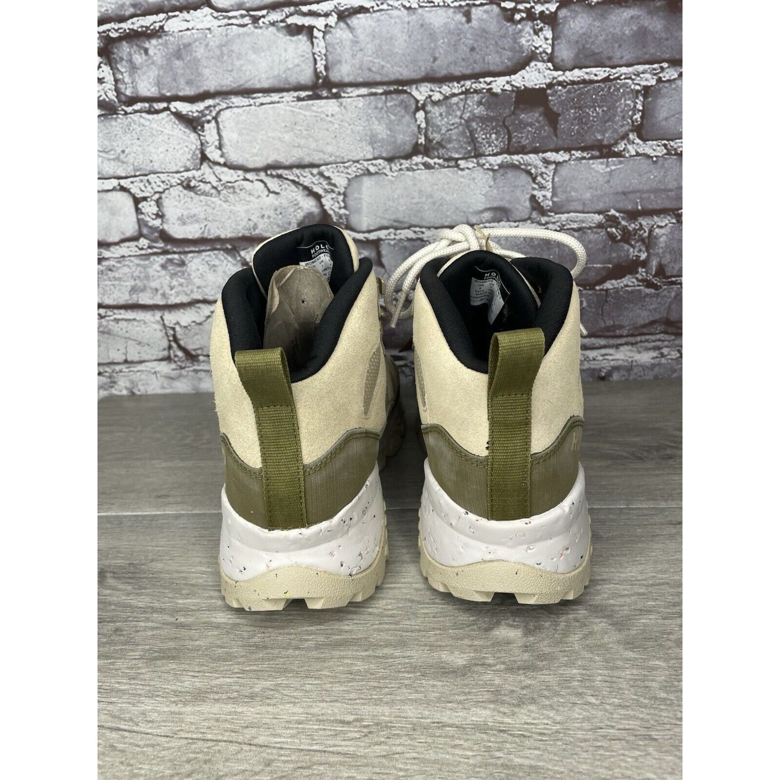 Halo Holo Footwear Troy Eco Leather Mid WP Hiking Boots Khaki Wom Size US 9 / IT 39 - 11 Thumbnail