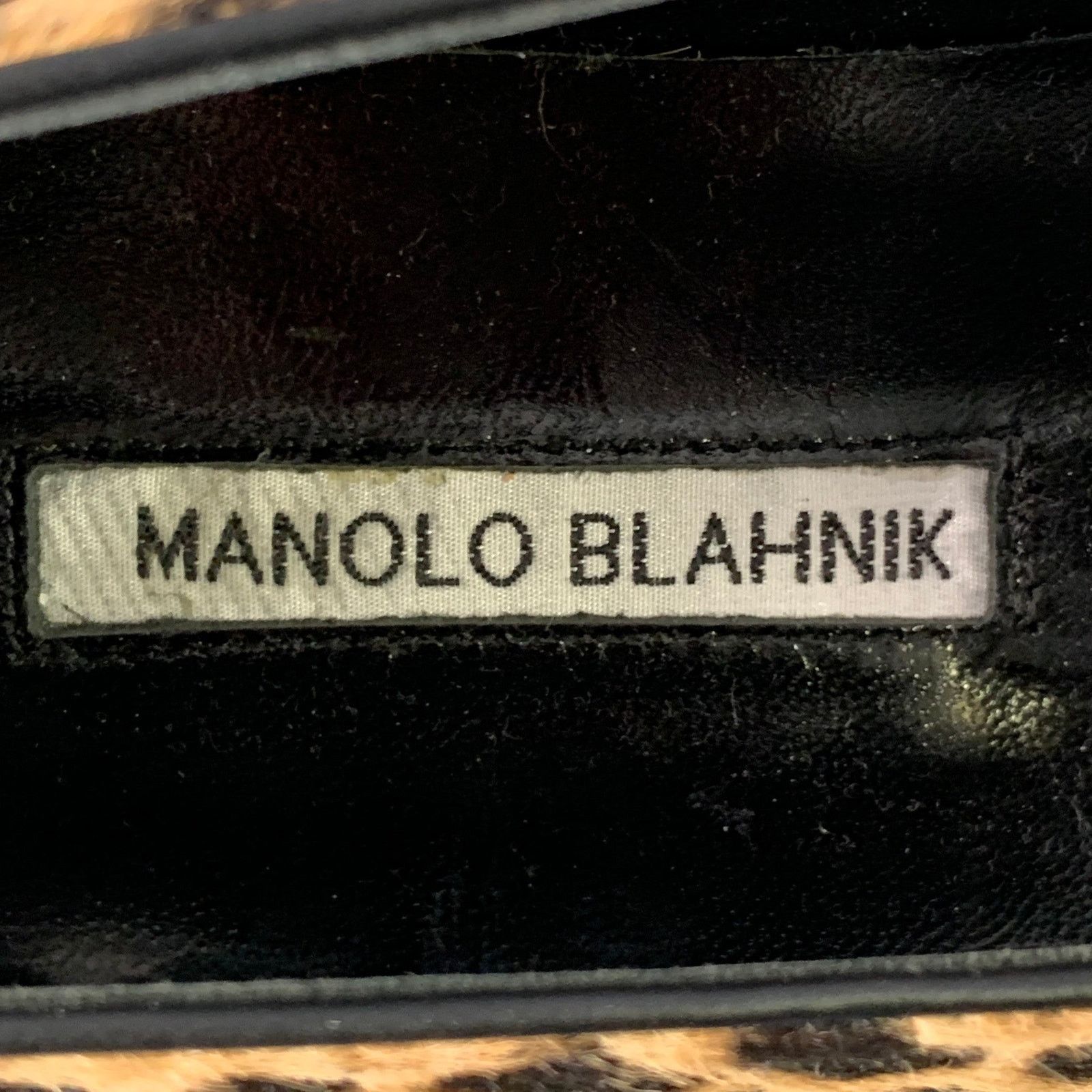 Manolo Blahnik MANOLO BLAHNIK Brown Black Pony Hair Giraffe Loafer Flats Size US 11 / IT 41 - 7 Thumbnail