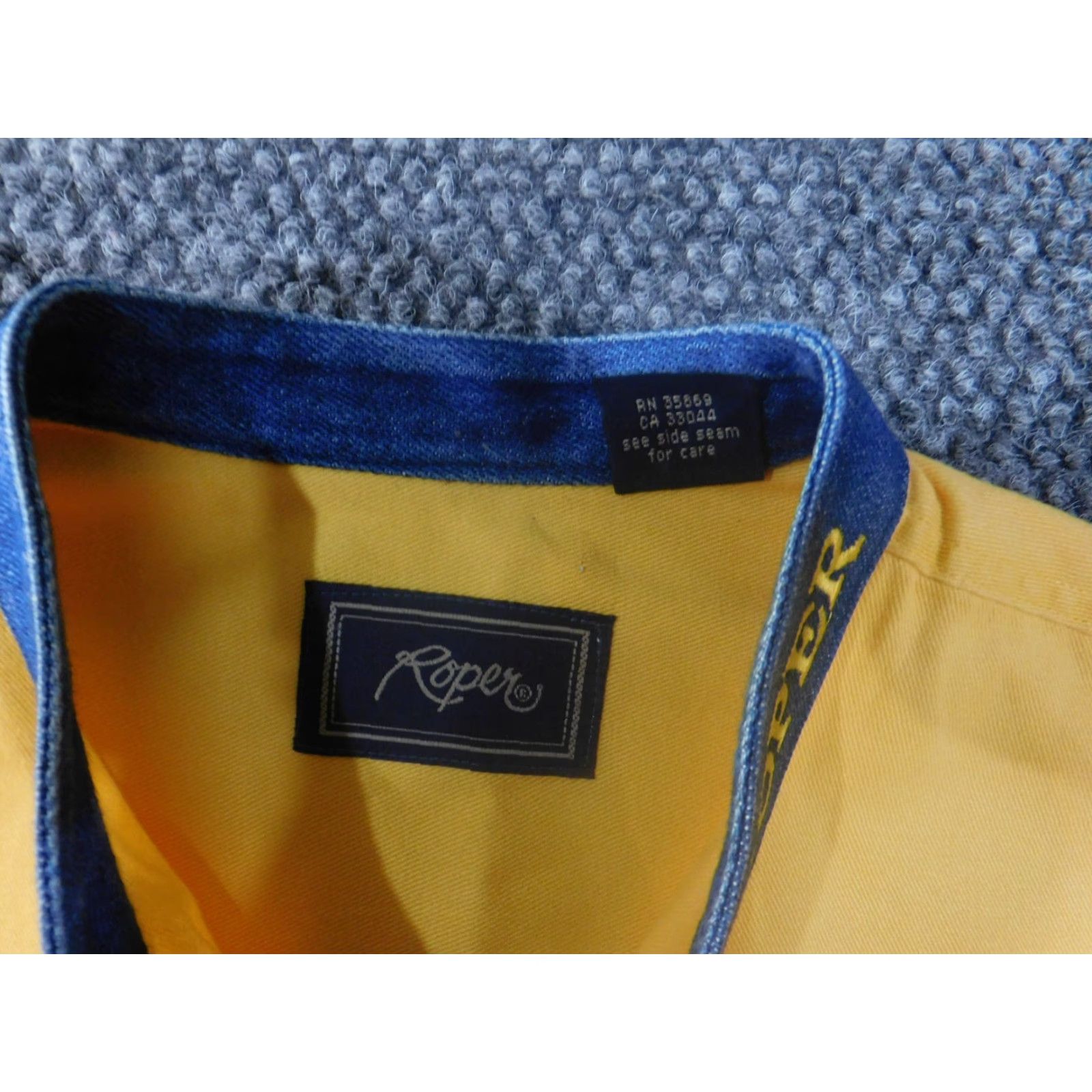 Roper Roper Shirt Mens S Small Yellow Embroidered Western Button Up Cowboy Rodeo Shirt Size US S / EU 44-46 / 1 - 6 Thumbnail