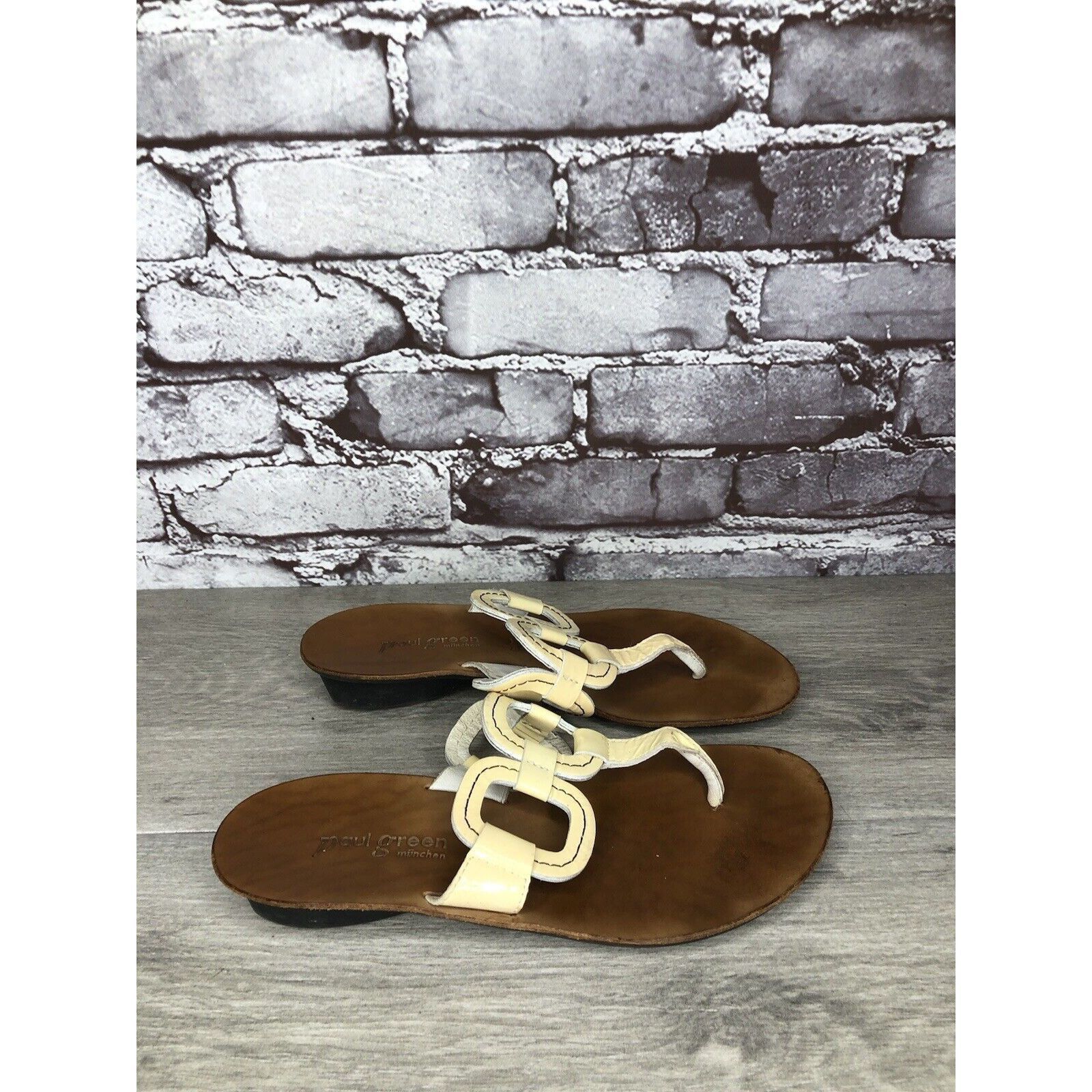 Other Paul Green Munchen Yellow Patent Leather Pump Wedge Sandals Size US 4.5 / IT 34.5 - 19 Thumbnail
