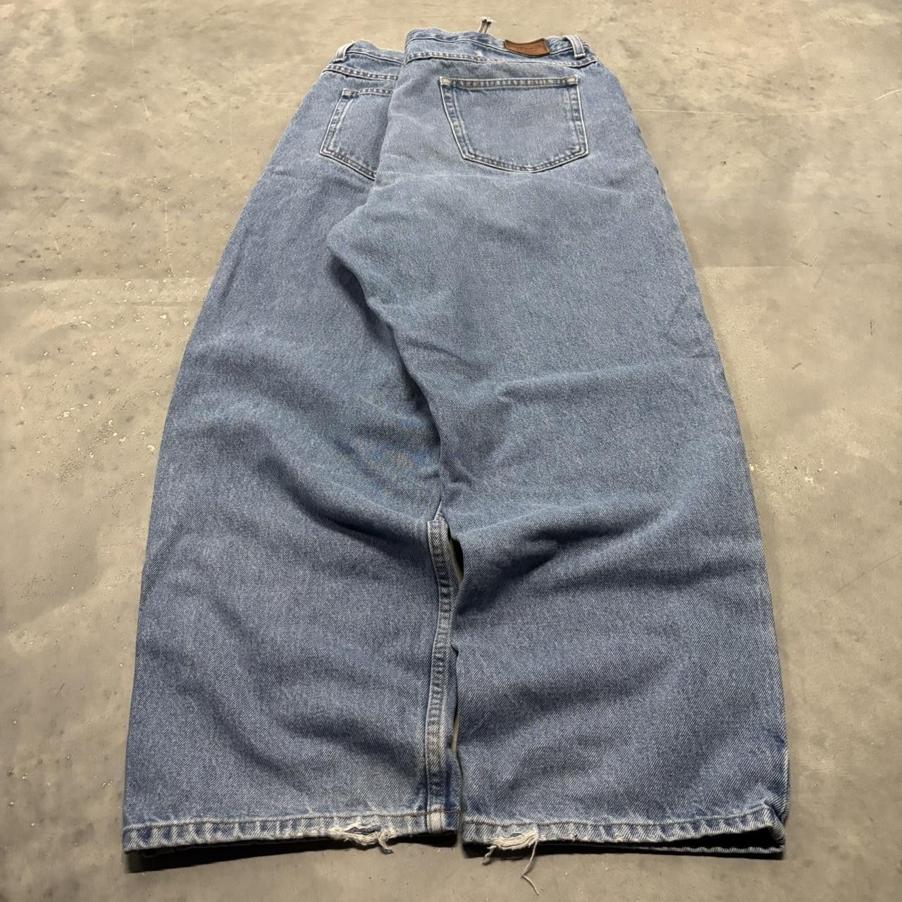 Japanese Brand × Vintage Crazy Vintage Y2K/2000s Baggy Light Wash Denim Jeans! Size US 42 / EU 58 - 4 Thumbnail