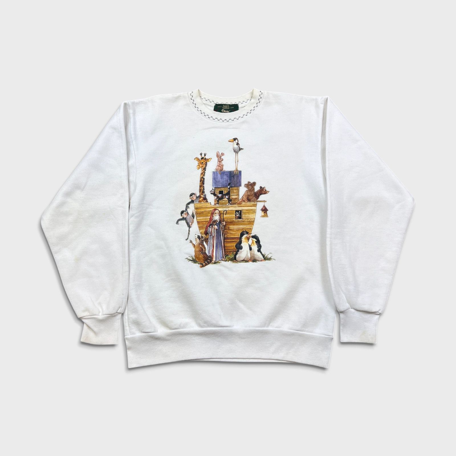 Vintage Vintage Noah's Ark Sweatshirt Small Graphic 90s Pullover Size US S / EU 44-46 / 1 - 1 Thumbnail