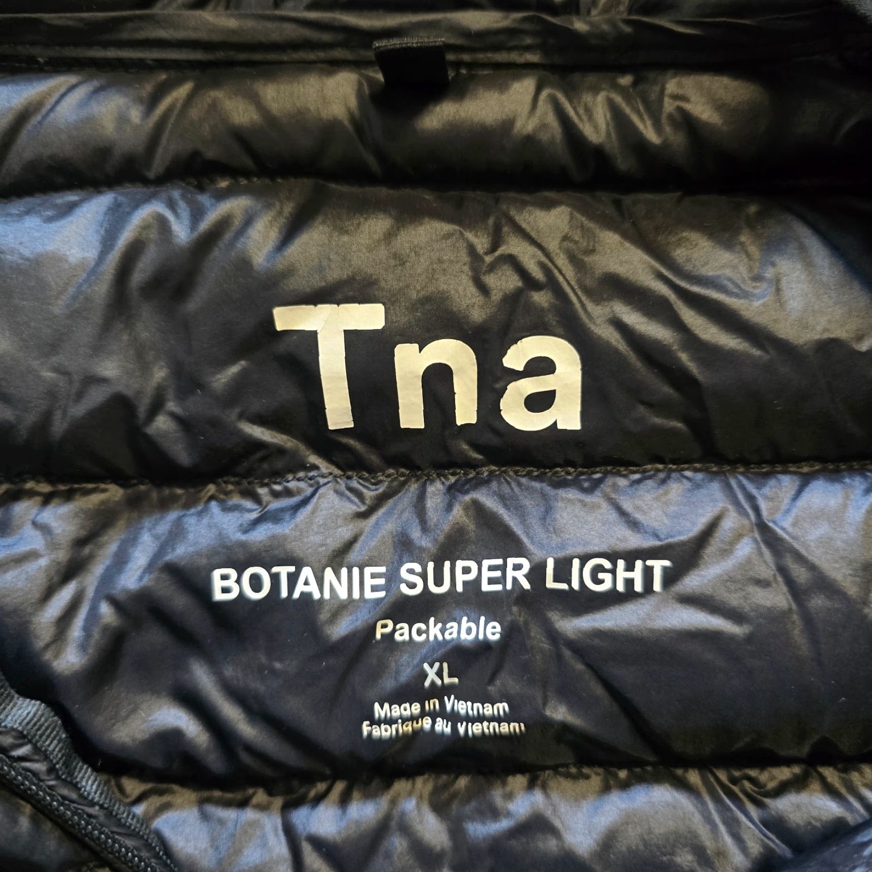 TNA TNA Jacket Womens XL Black Botaine Super Light Puffer Down Hooded Packable Jacket Size XL / US 12-14 / IT 48-50 - 4 Thumbnail