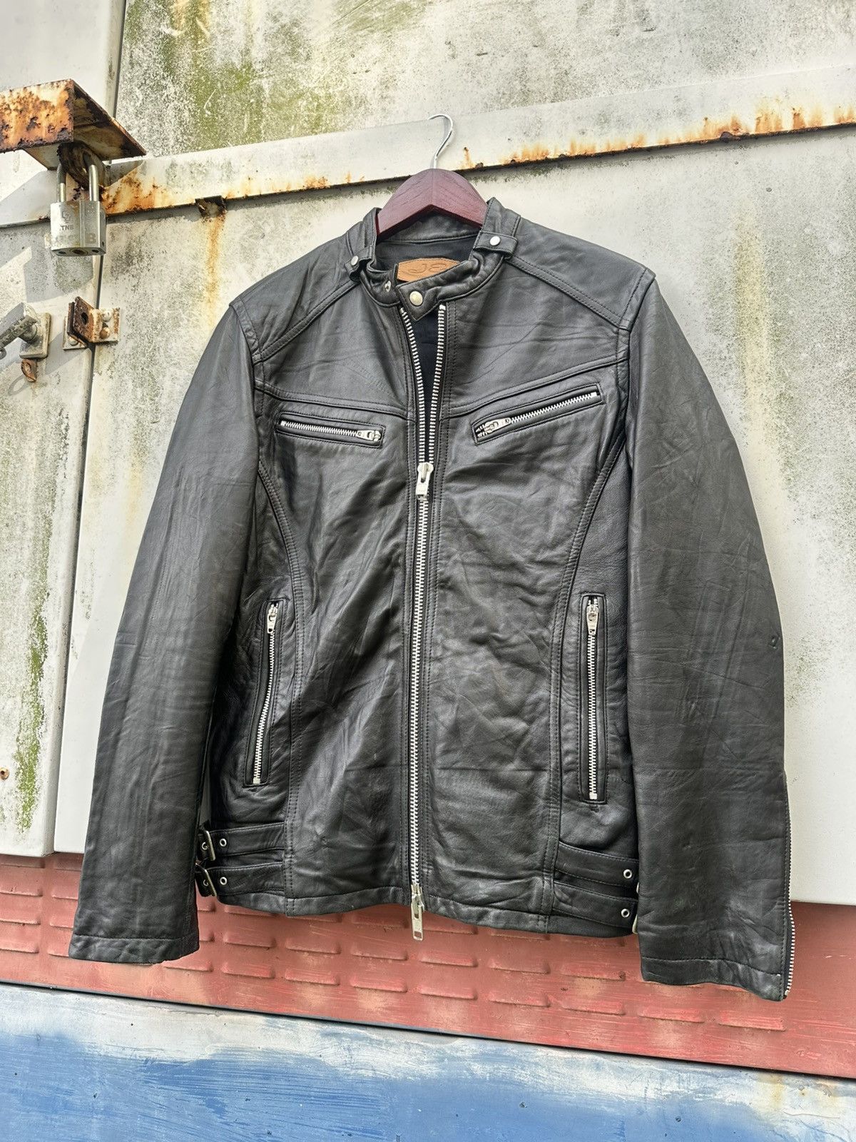 JACKROSE 👹JACKROSE Vkei Style Rider Leather Jacket Size US M / EU 48-50 / 2 - 5 Thumbnail