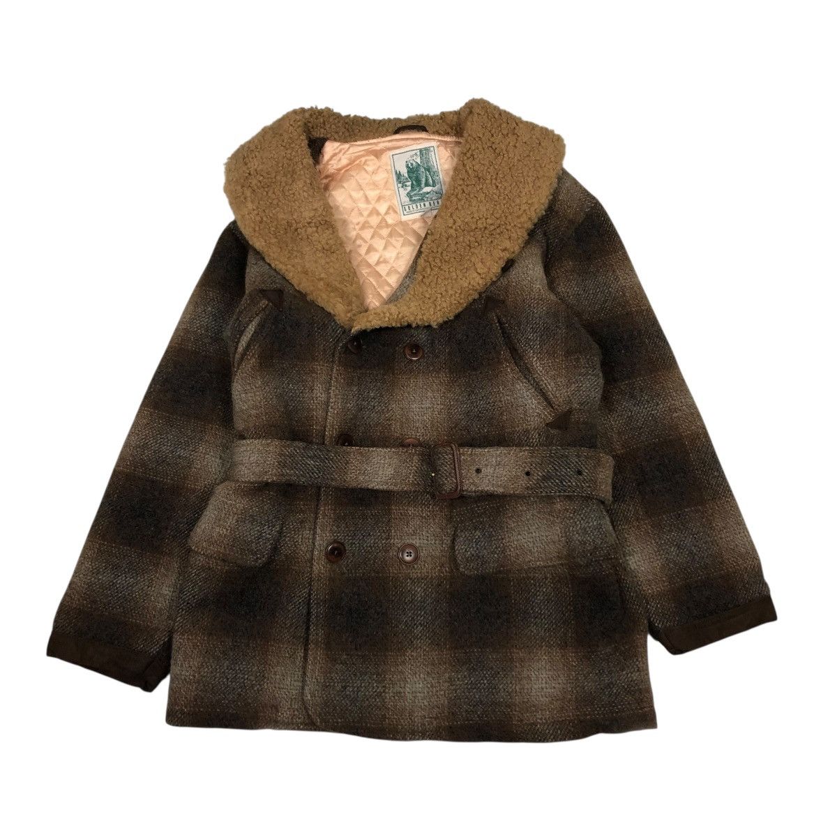 Golden Bear 🔥VINTAGE WOOL JACKET GOLDEN BEAR TARTAN SHAWL COLLAR Size US M / EU 48-50 / 2 - 1 Thumbnail