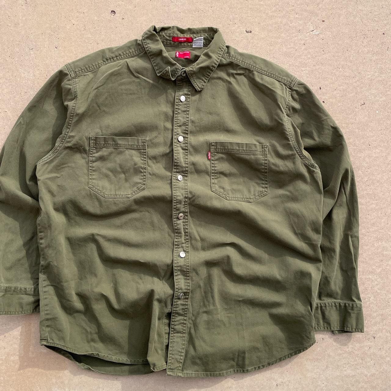 Levi's × Vintage Vintage Y2k Olive Levis Size US XL / EU 56 / 4 - 2 Thumbnail