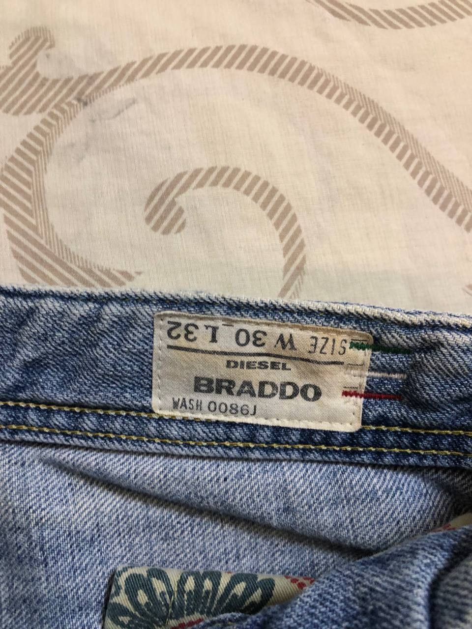 Diesel DIESEL BRADDO Denim Distressed Regular Slim Straight Jeans Size US 30 / EU 46 - 2 Thumbnail