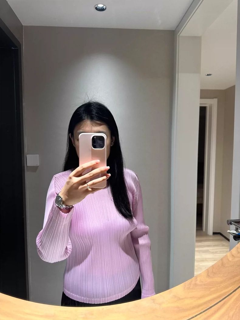 Issey Miyake issey miyake size：3 Pleated round neck and long sleeves 250 Size XXS / US 00 / IT 34 - 7 Thumbnail