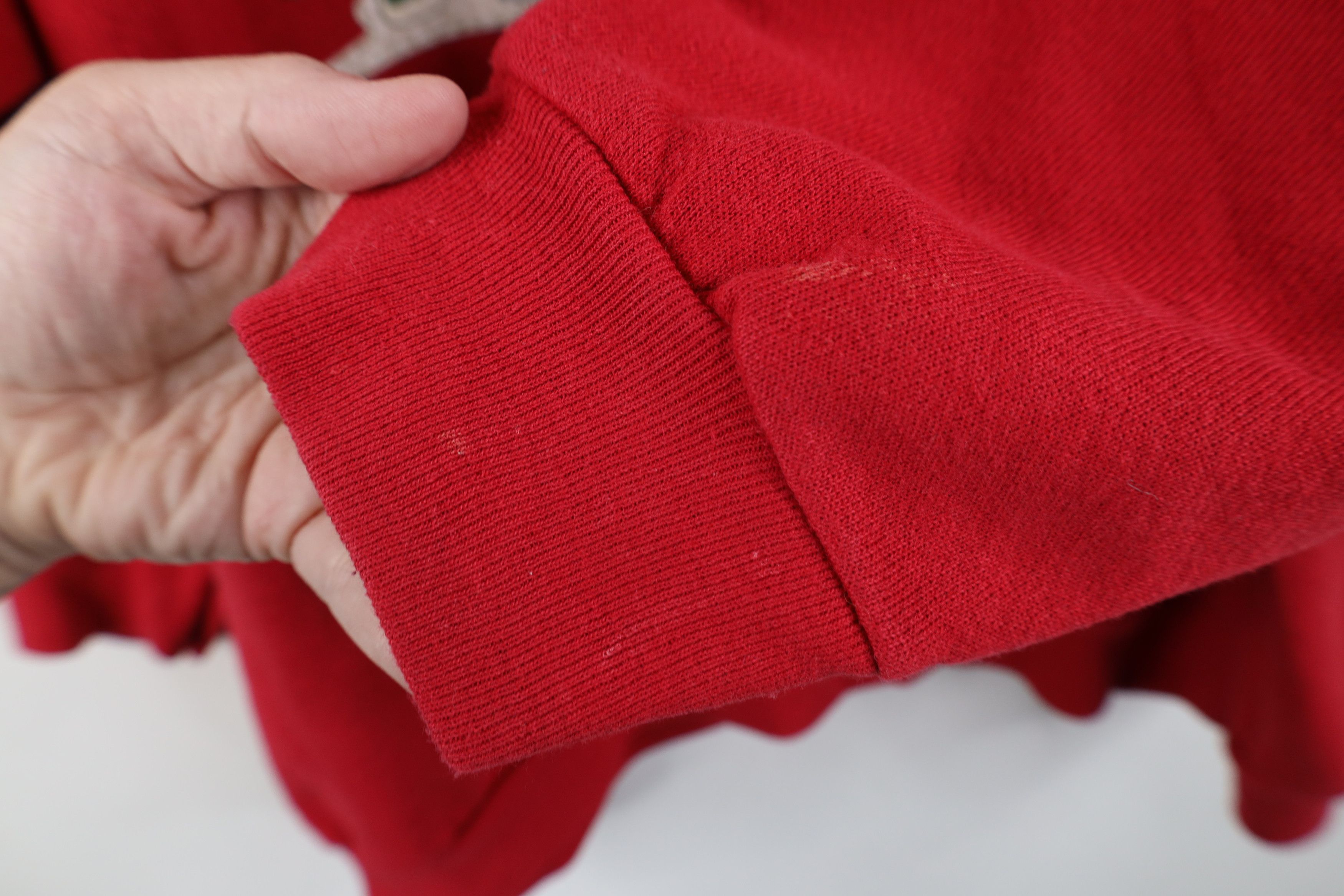 Vintage Vintage 90s Christmas Patchwork Claus Sweatshirt Red USA Size 3XL / US 20-22 - 10 Thumbnail