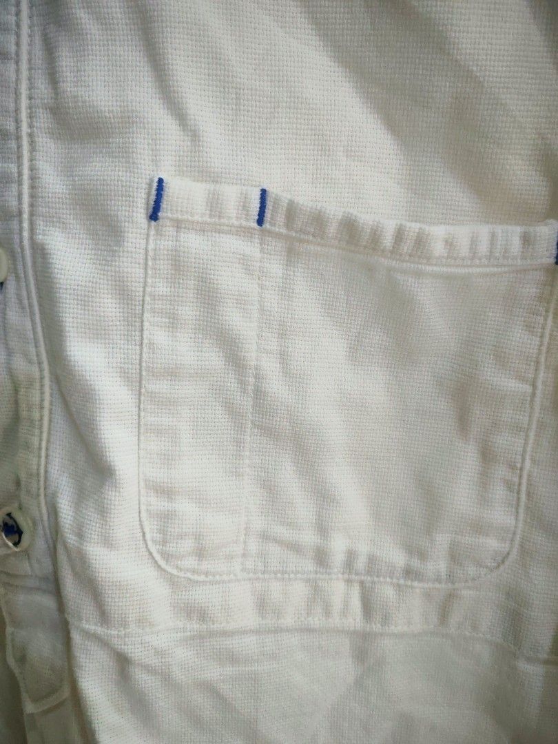 Beams Plus BEAMS White Pullover Shirt Blue Accents Anchor Buttons S Size US S / EU 44-46 / 1 - 4 Thumbnail