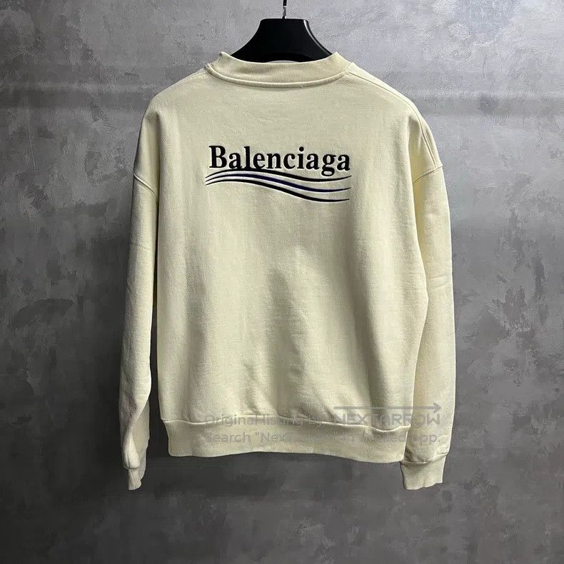 Balenciaga Apricot Letter Logo Printed Sweatshirt