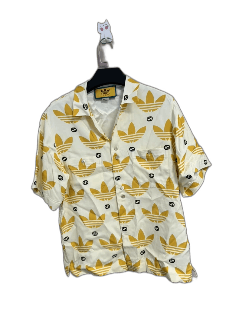 Gucci Gucci x adidas Yellow Logo Short Sleeve Shirt-2506 Size US M / EU 48-50 / 2 - 1 Thumbnail