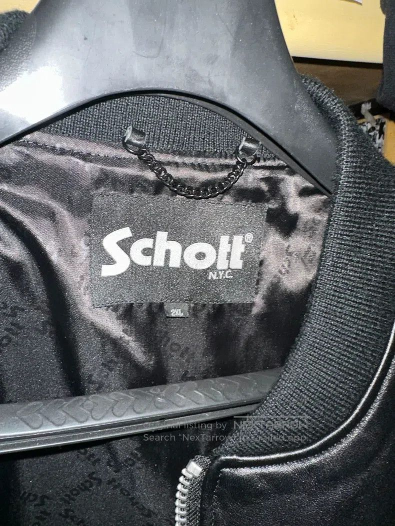 Schott Schott Leather coat Size US XXL / EU 58 / 5 - 4 Thumbnail