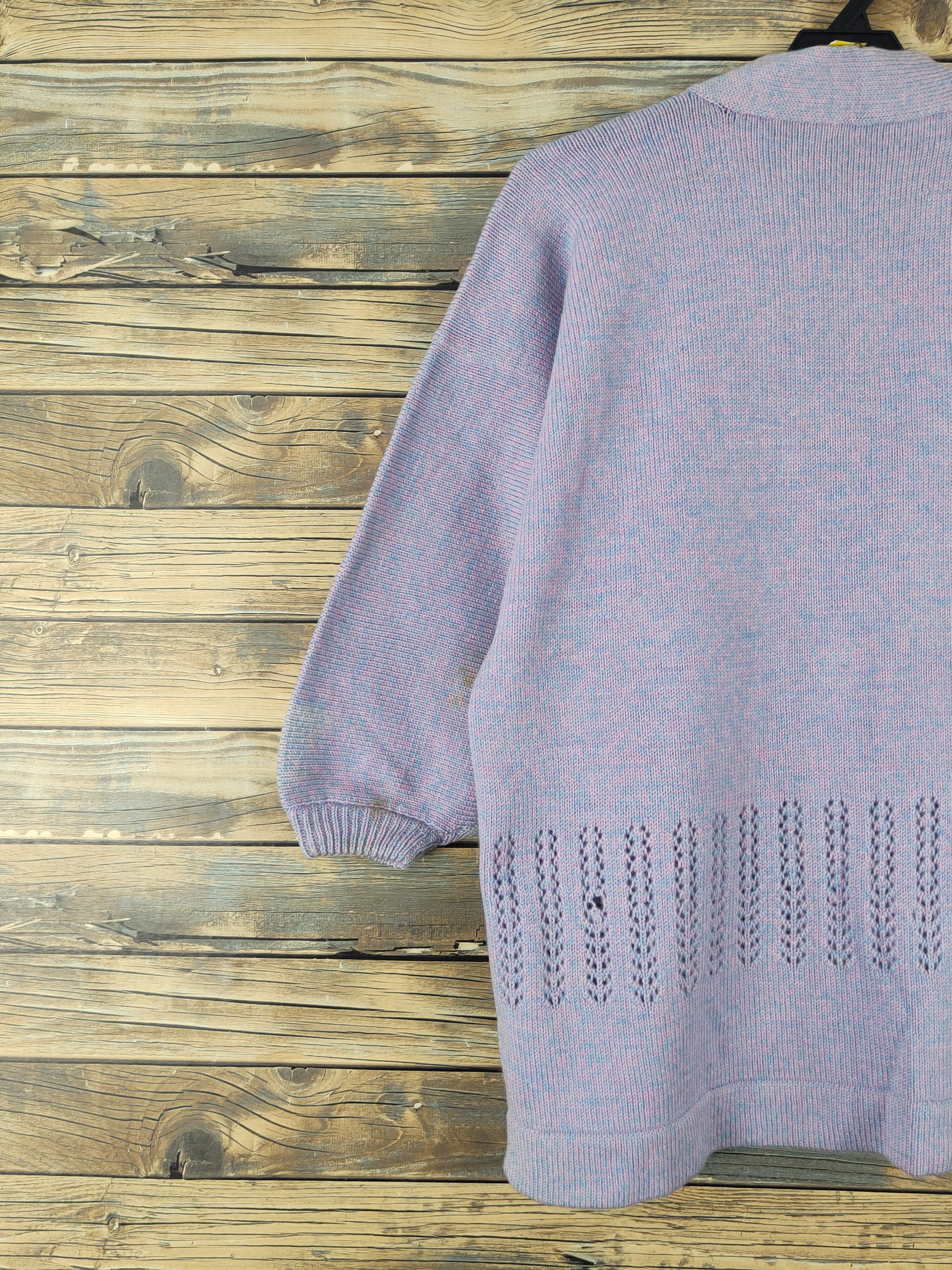 Vintage Japanese Brand Purple Knitwear Cardigan #W186 Size L / US 10 / IT 46 - 11 Thumbnail