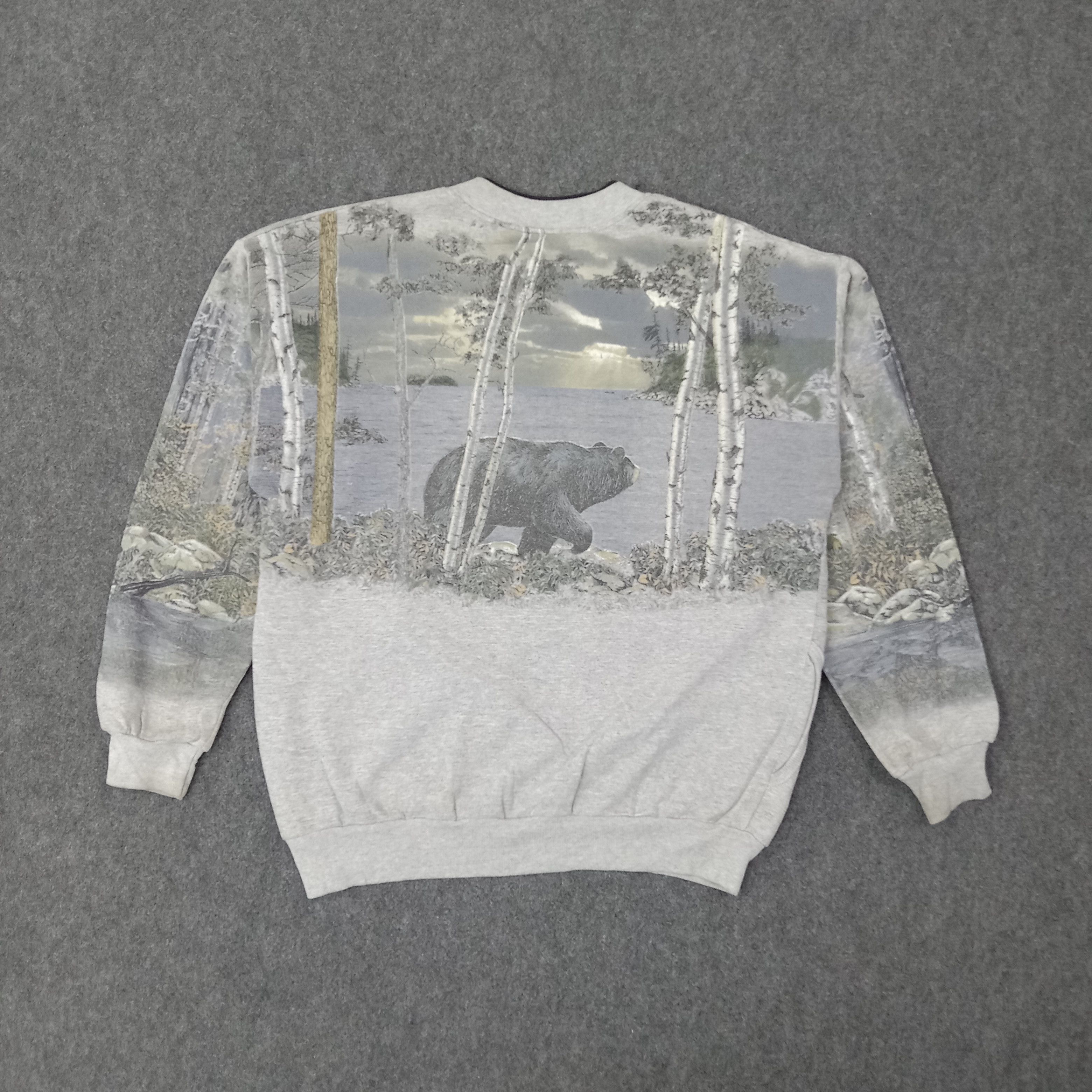 Vintage Aitisans Art Bear Winter Nature Sweatshirt C262N7 Size US M / EU 48-50 / 2 - 5 Thumbnail
