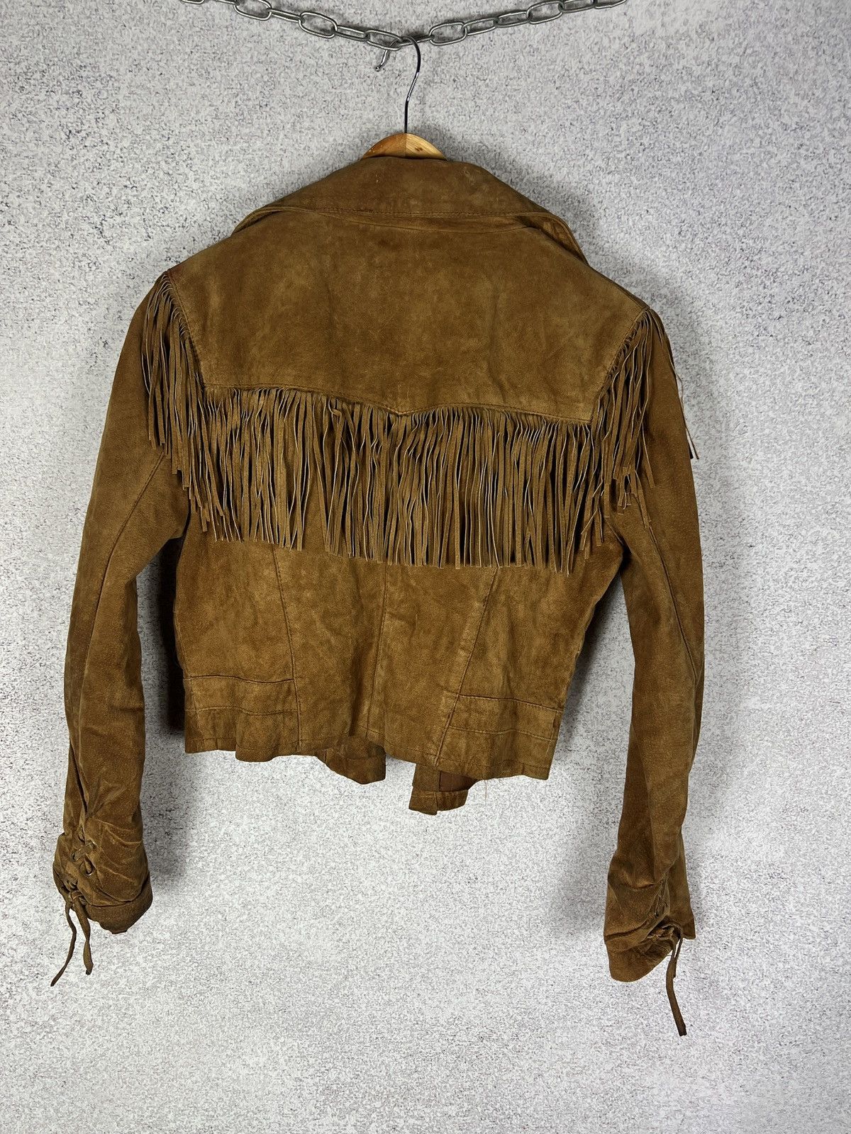 Vintage Woman’s Western Cowboy Girl Suede Leather Jacket Size M / US 6-8 / IT 42-44 - 7 Thumbnail