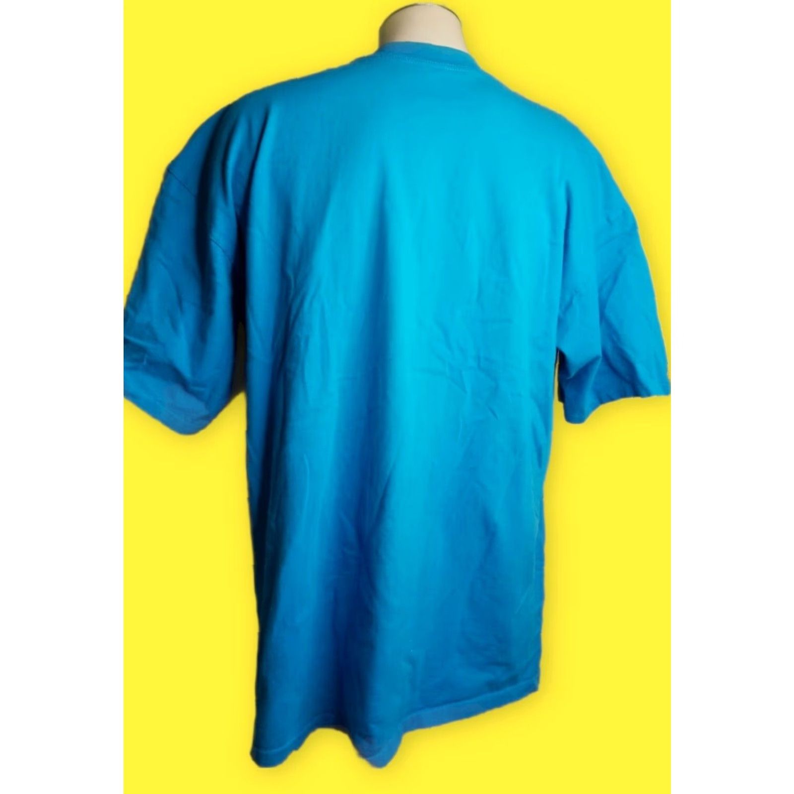 Disney VINTAGE Disney Designs Goofy Donald Duck Pocket T Shirt Embroidered Distressed Mens 3X Blue Cotton Size US XXL / EU 58 / 5 - 2 Thumbnail