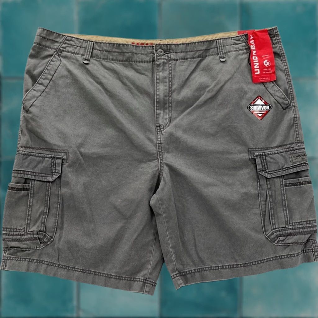 Vintage UNIONBAY Cargo Shorts Mens Big & Tall 54 Gray High Rise Survivor Size US 38 / EU 54 - 1 Thumbnail