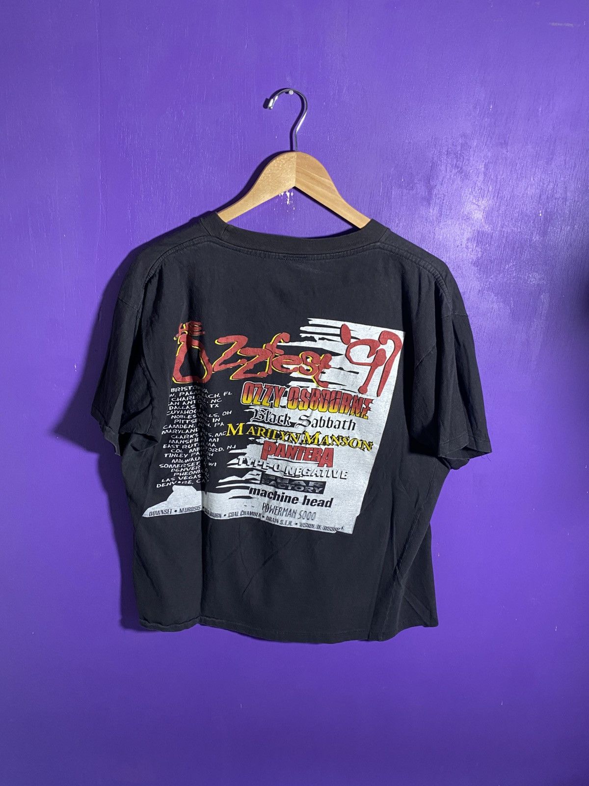 Band Tees × Vintage Vintage 1997 Ozzfest Ozzy Osbourne big face t-shirt Size US L / EU 52-54 / 3 - 2 Thumbnail