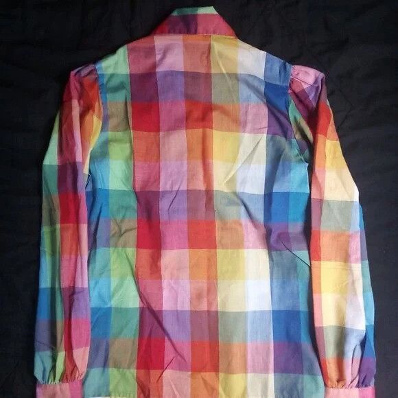 Other Vintage 70s Frenzy Rainbow Check Button Shirt Size S / US 4 / IT 40 - 5 Thumbnail