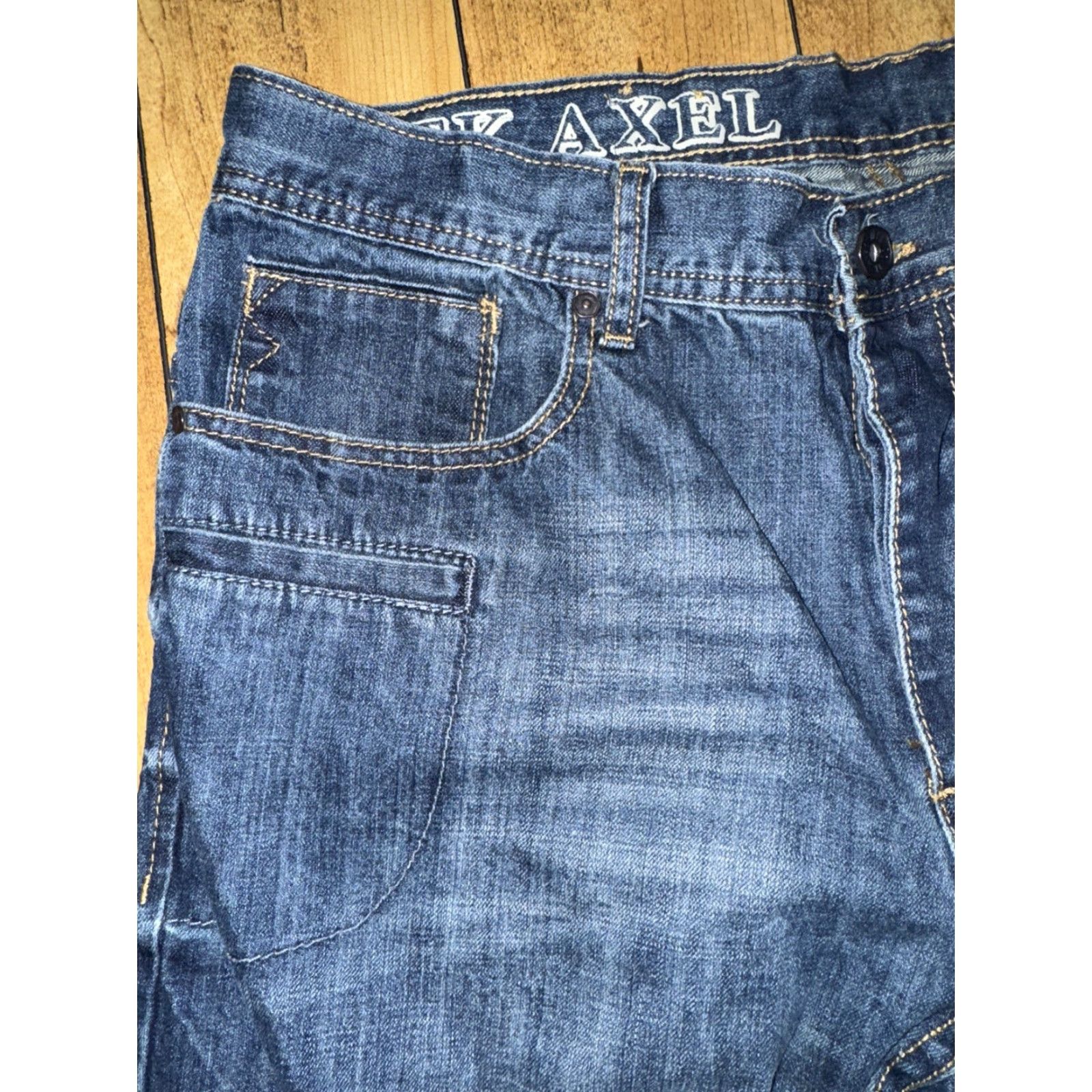 Denime TK Axel Jeans Slim Straight Blue 36x32 Men Regular Denim 100% Cotton Size US 36 / EU 52 - 3 Thumbnail