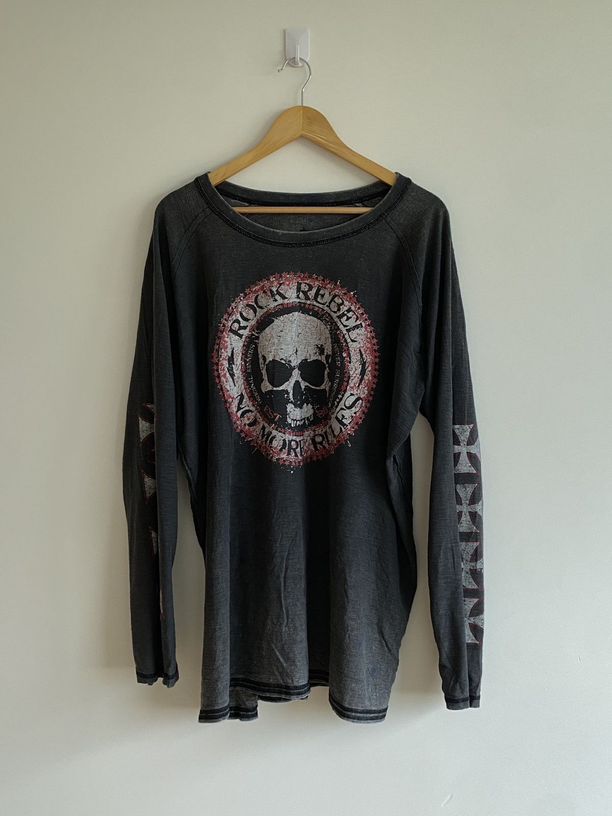 Affliction Rock Rebel Longsleeve | Double-Sided Print | Streetwear Size US XXL / EU 58 / 5 - 1 Thumbnail