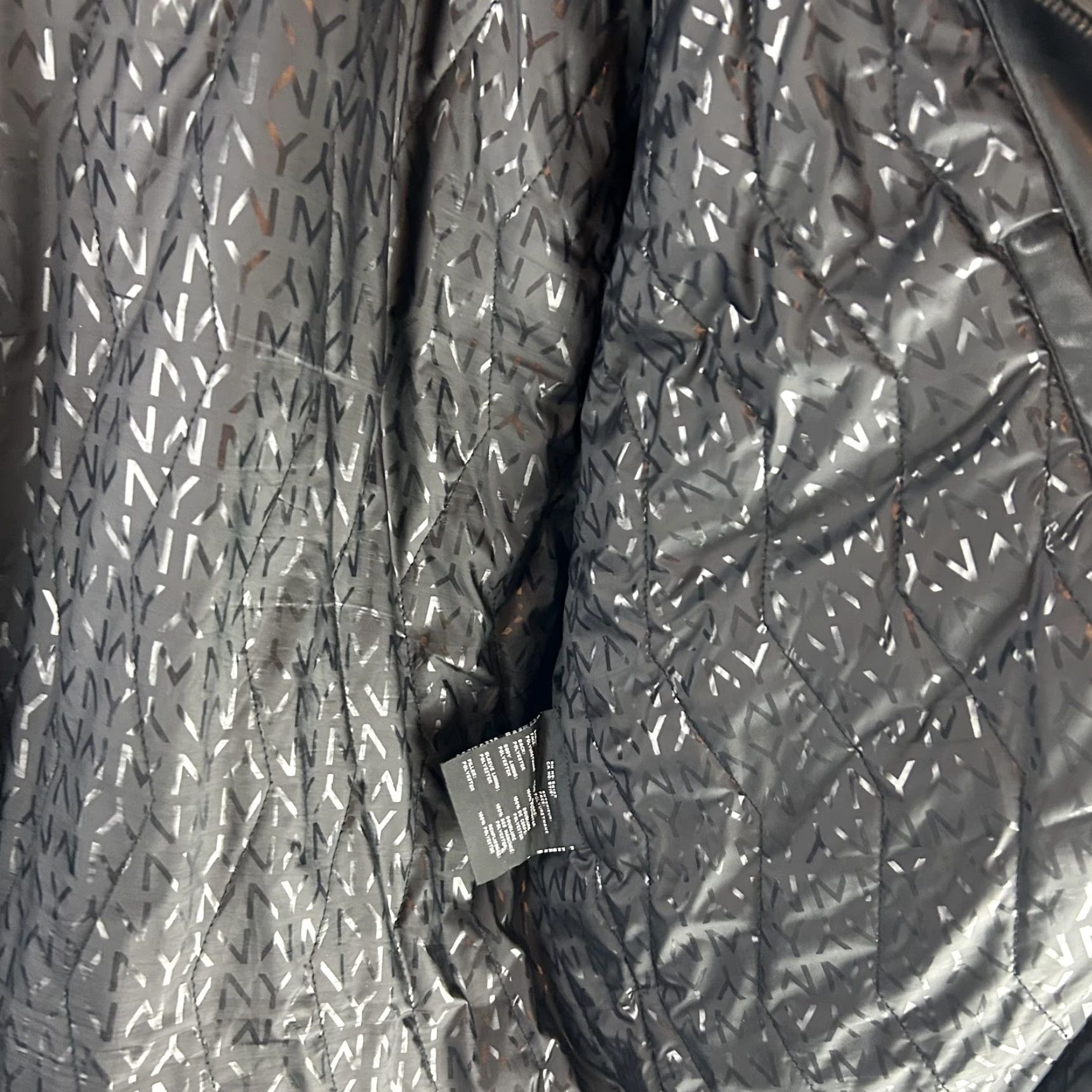 Vintage Marc New York Jacket Mens XL Black Faux Leather Motorcycle Quilted Zip Pockets Size US XL / EU 56 / 4 - 6 Thumbnail