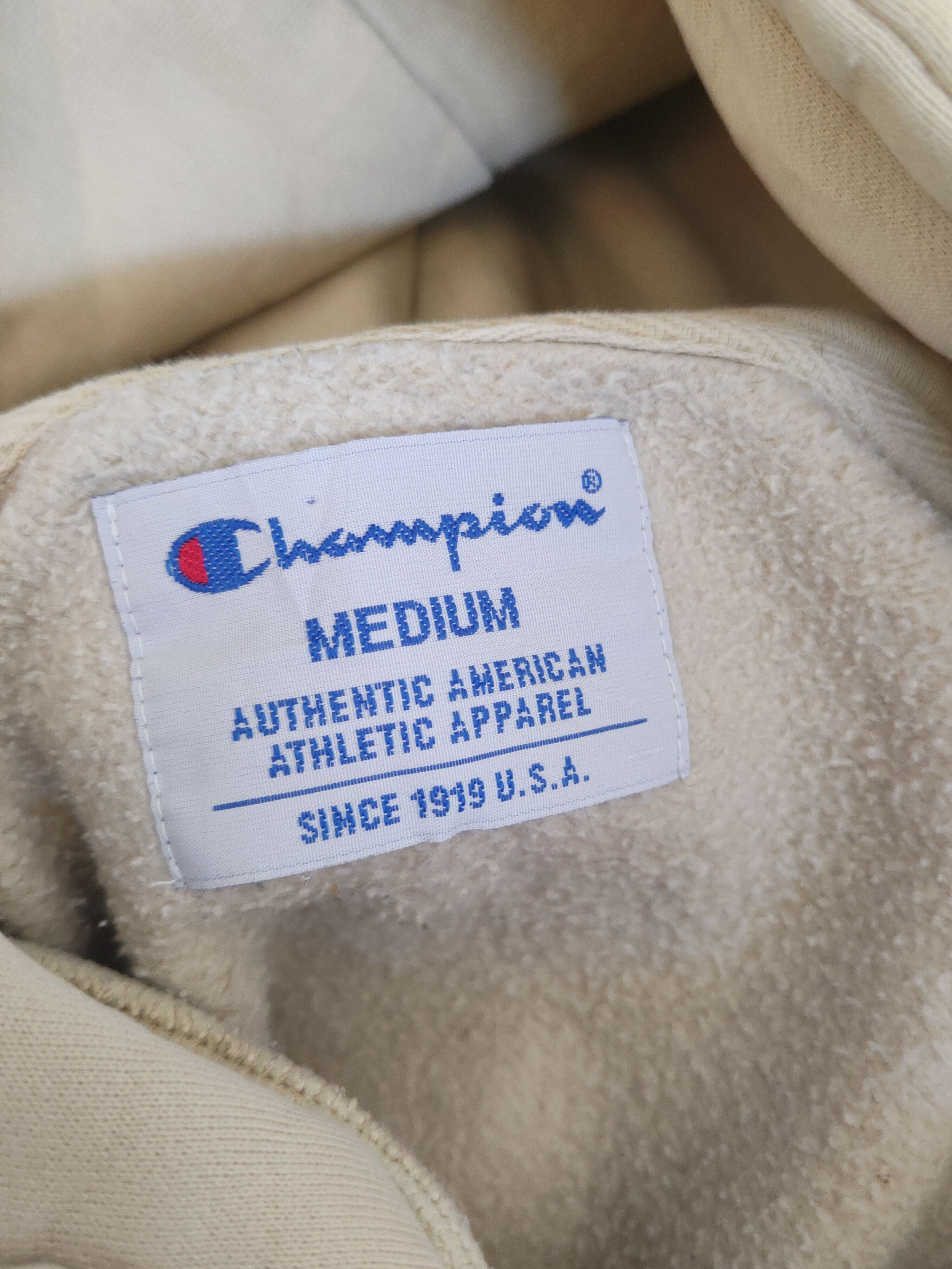 Champion × Japanese Brand × Vintage Champion Cream Hoodie Sweaters vintage #S1559 Size US M / EU 48-50 / 2 - 14 Thumbnail