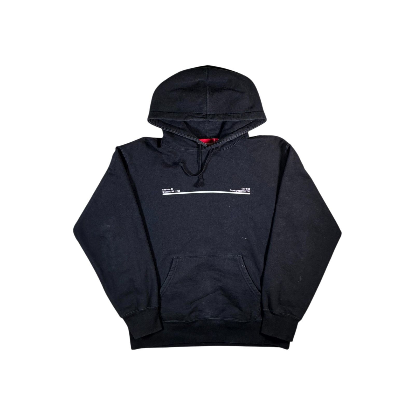 Supreme Supreme Brooklyn Ny Address Black Hoodie Size US M / EU 48-50 / 2 - 1 Thumbnail