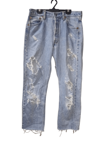 Levi's × Levi's Vintage Clothing Levis 501 Denim distressed Size US 30 / EU 46 - 1 Thumbnail
