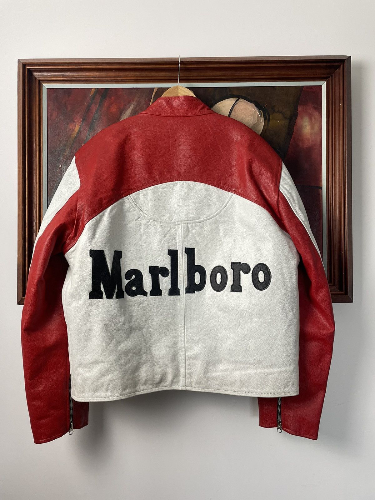 Leather Jacket × Racing × Vintage Very Rare Genuine Leather