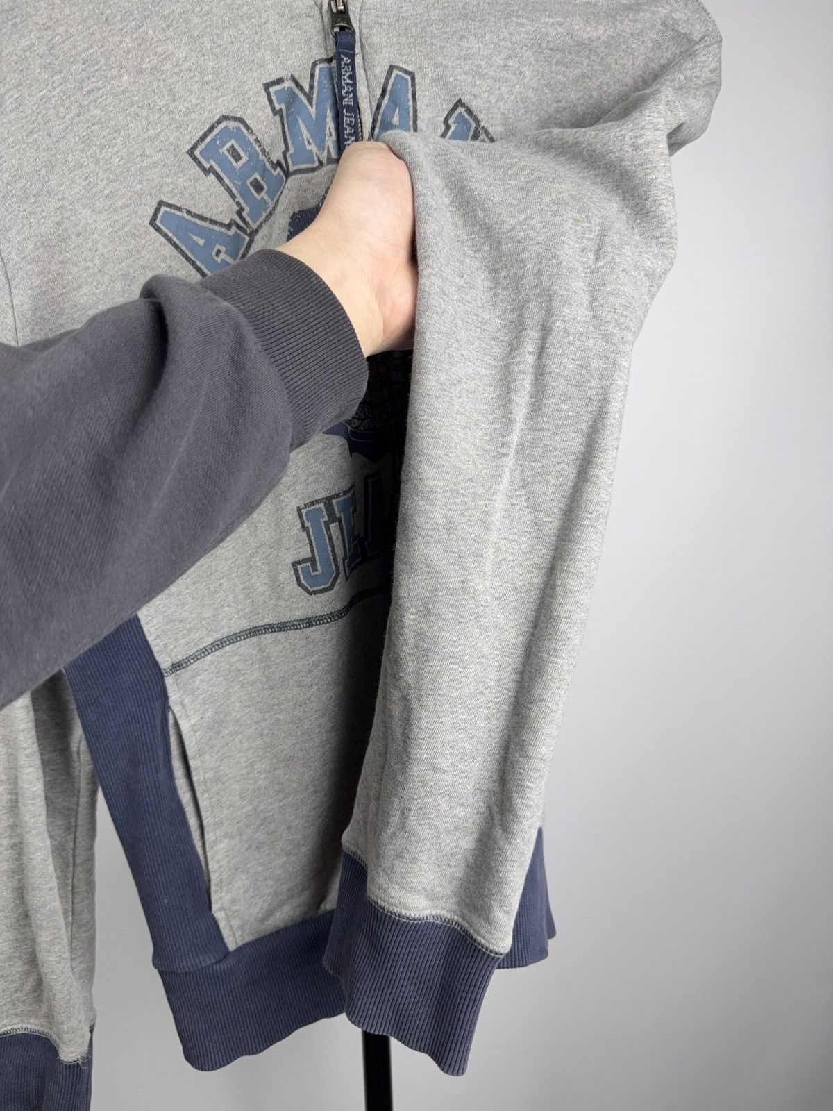 Giorgio Armani Luxury Armani Jeans AJ Faded Zip Hoodie Y2K Logo Sweatshirt Size US M / EU 48-50 / 2 - 12 Thumbnail
