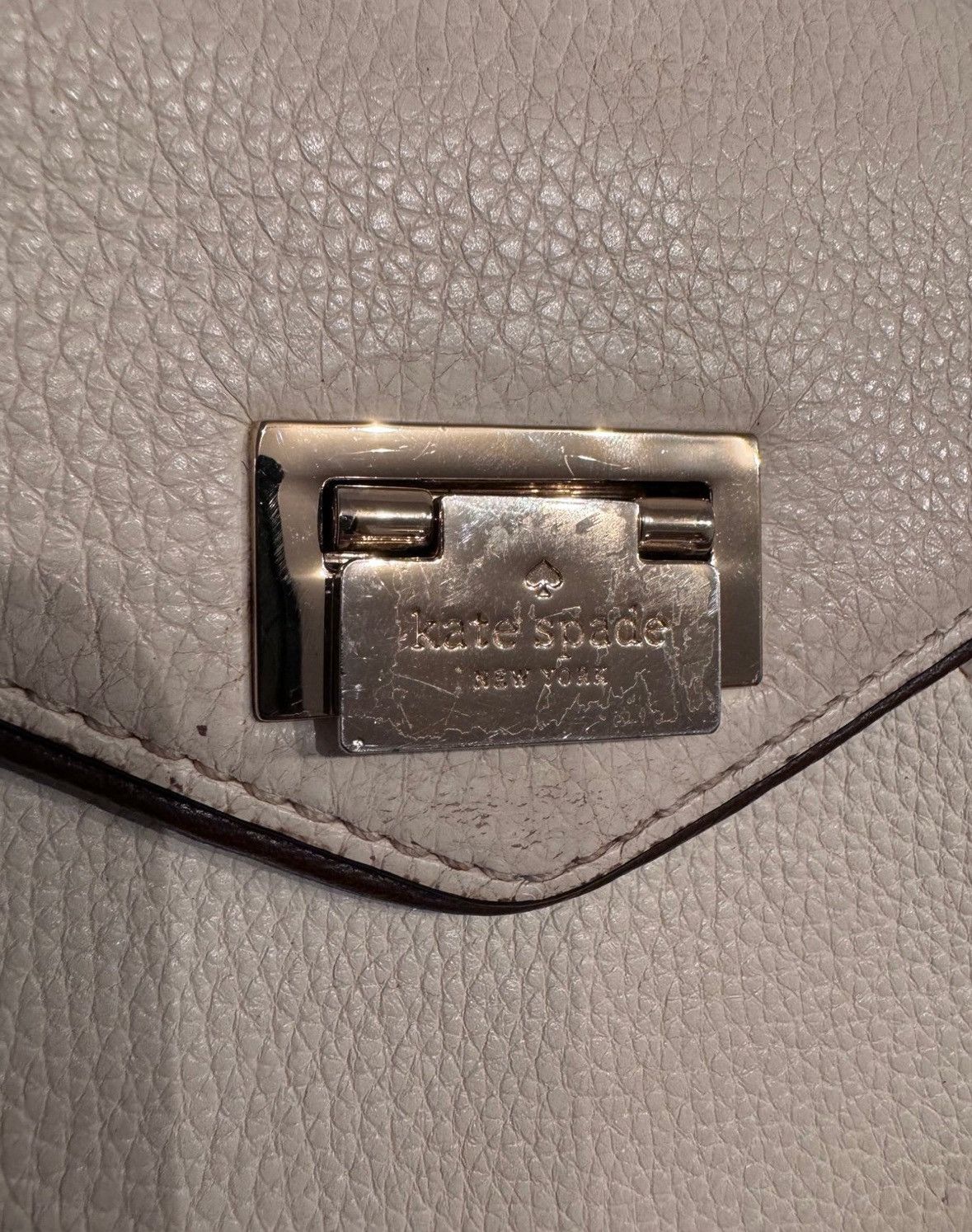 Kate Spade Kate Spade Beige and Brown Envelope Clutch Purse Size ONE SIZE - 4 Thumbnail
