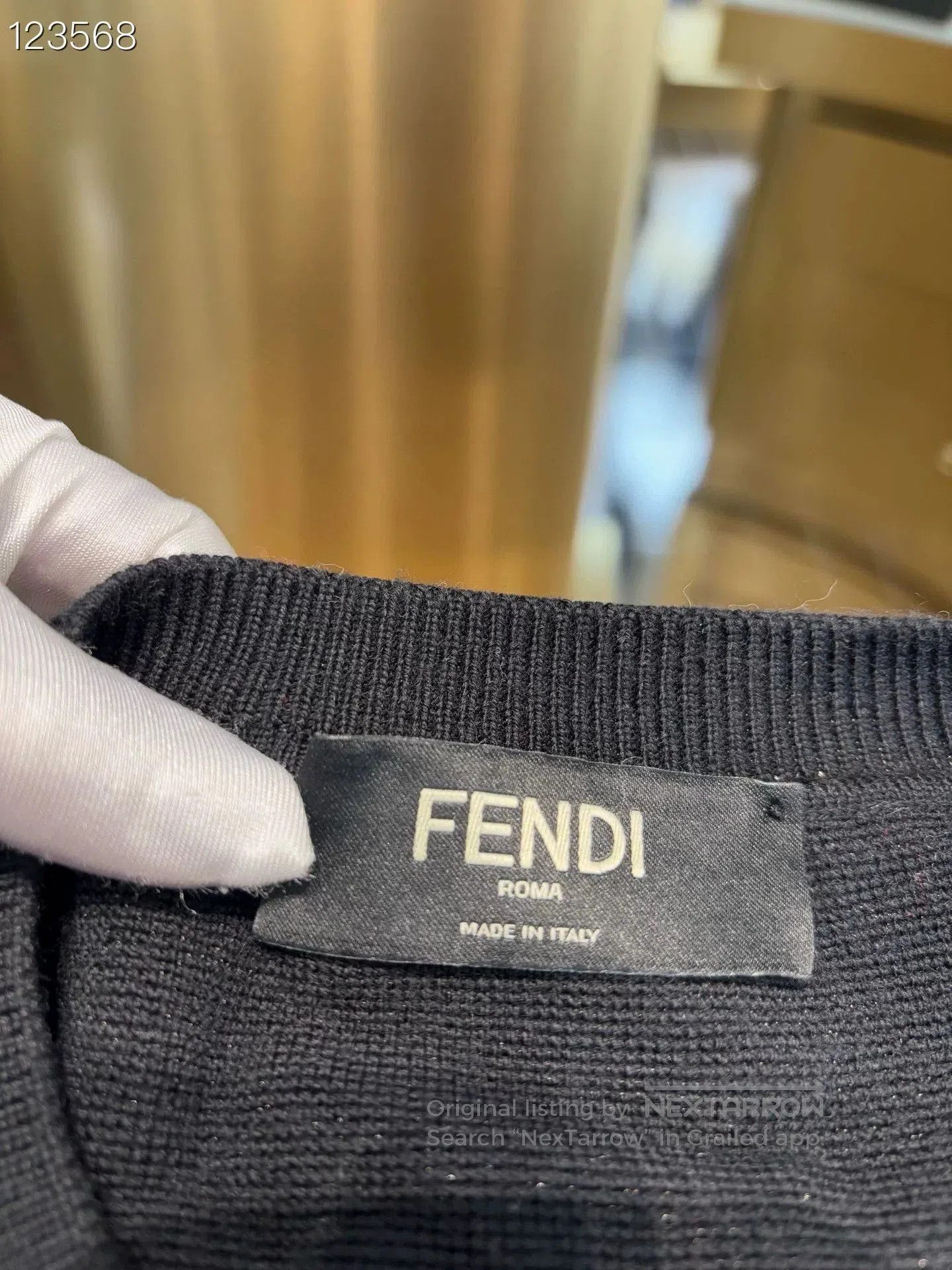 Fendi Fendi 040785 D305 Black Wool Knit Sweater. Size US S / EU 44-46 / 1 - 4 Thumbnail