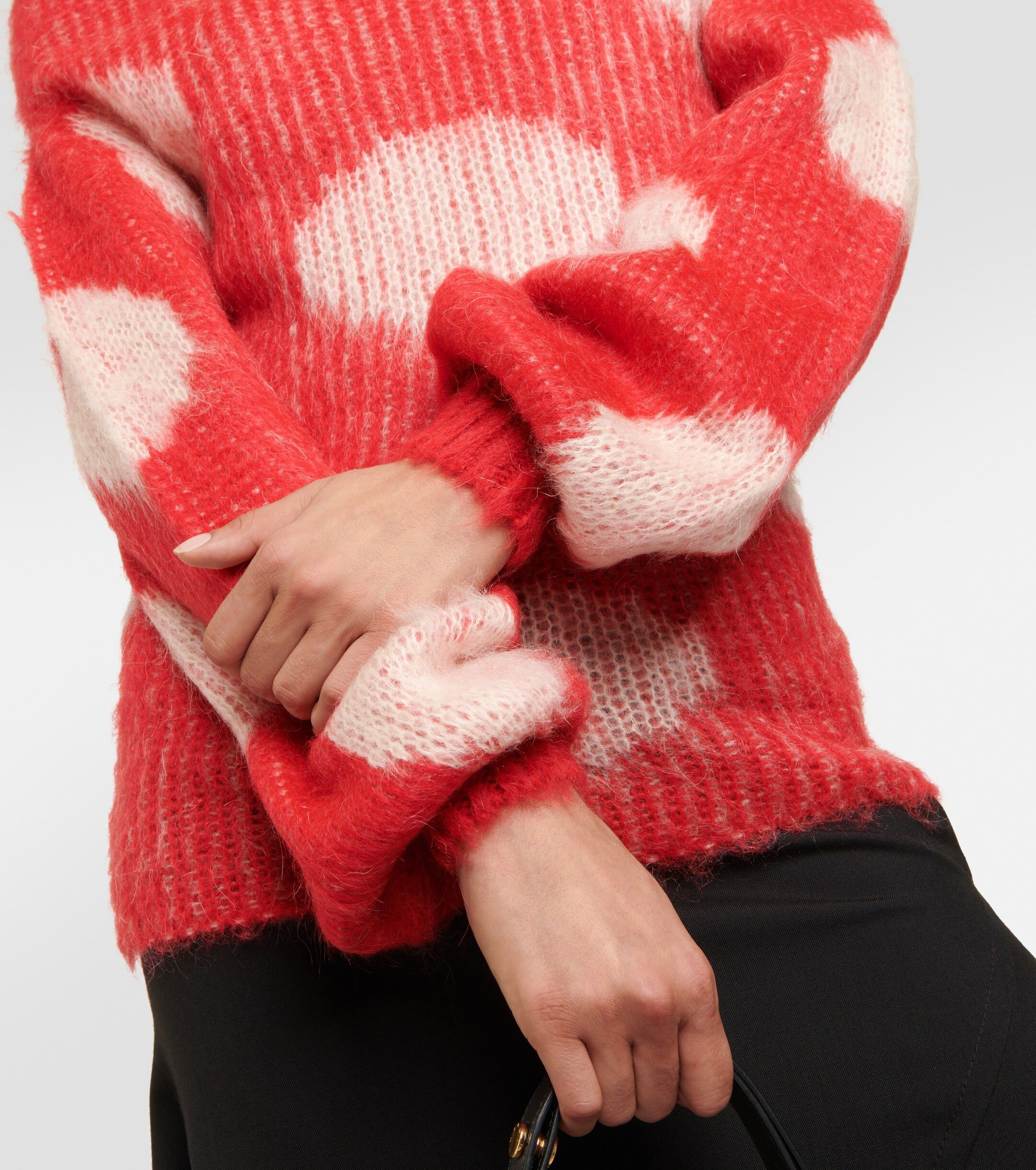 Marni o1w1db10824 Polka Dots Wool-blend Sweater in Red White Size L / US 10 / IT 46 - 5 Thumbnail