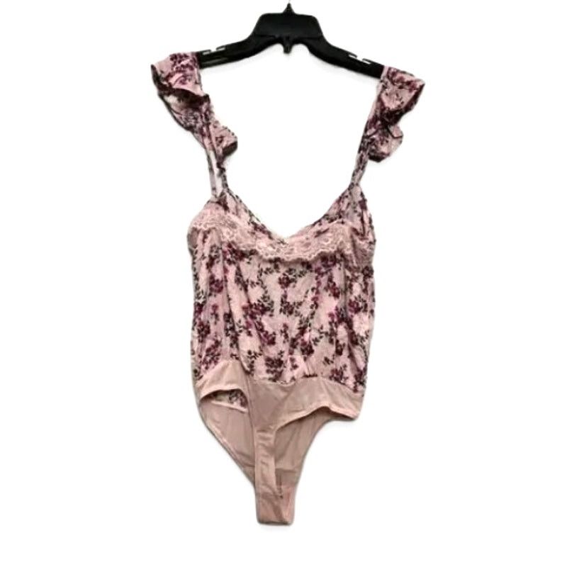 Free People Free People Take It Away Bodysuit Ruffle Pink Floral W S NWT Size S / US 4 / IT 40 - 5 Thumbnail