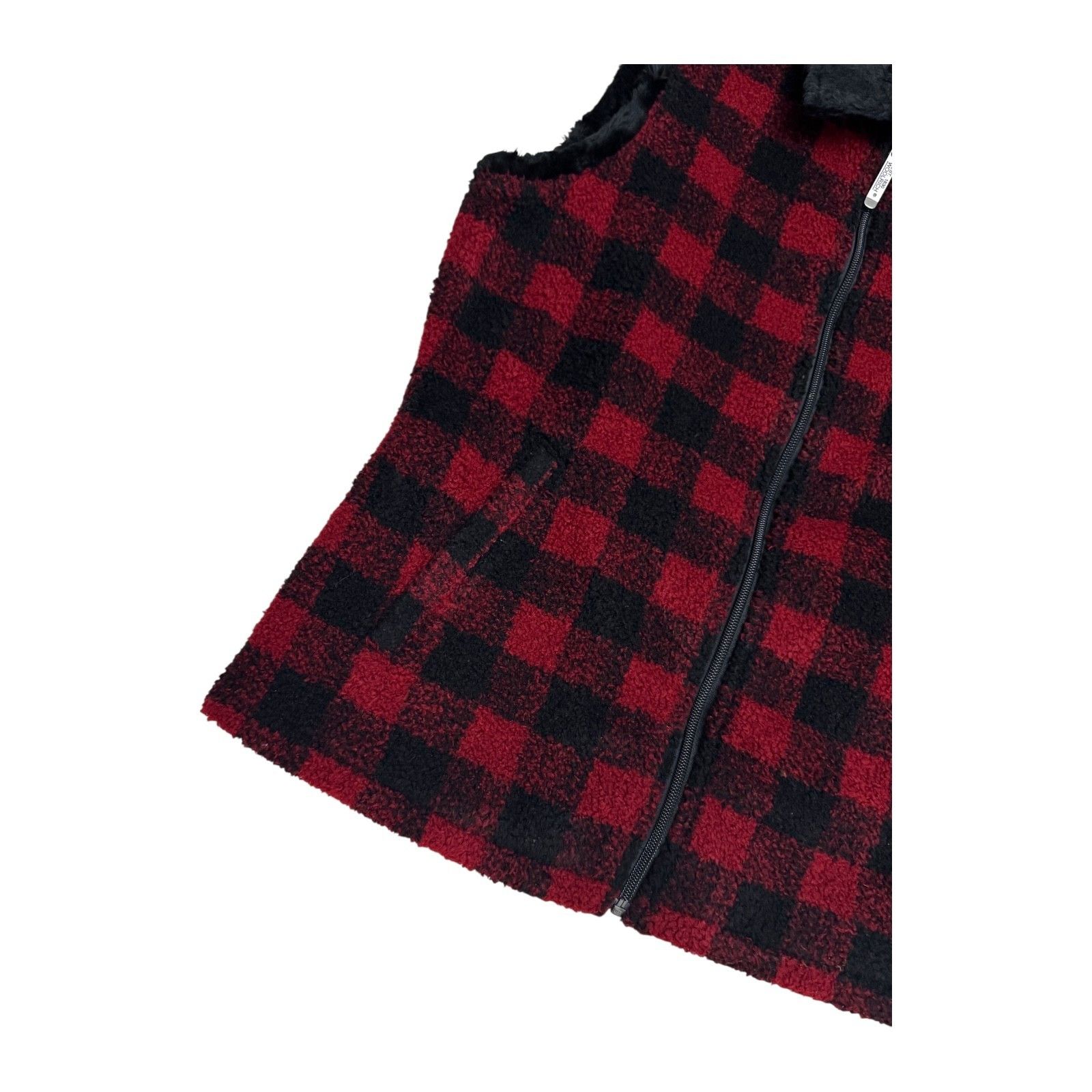 Woolrich Woolen Mills WOOLRICH Vintage Y2K Plaid Red Faux Fur Designer Vest Medium Size M / US 6-8 / IT 42-44 - 6 Thumbnail