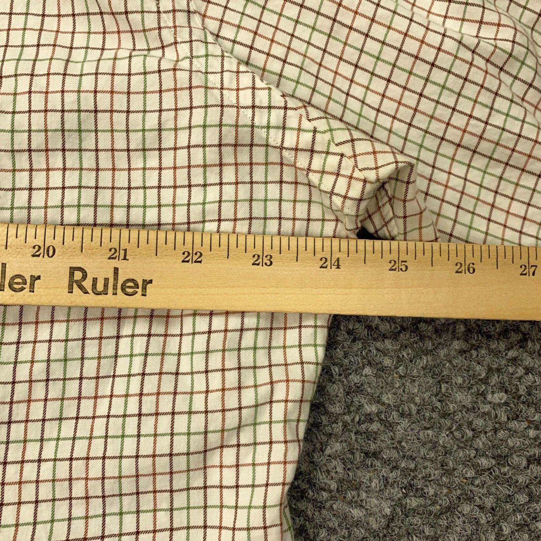 Ralph Lauren VINTAGE Ralph Lauren Shirt Men Size 17 Plaid Polo Pony Blue 100% Cotton Button-Up Long Sleeve Mens Regular Fit Adult Size US XL / EU 56 / 4 - 8 Thumbnail
