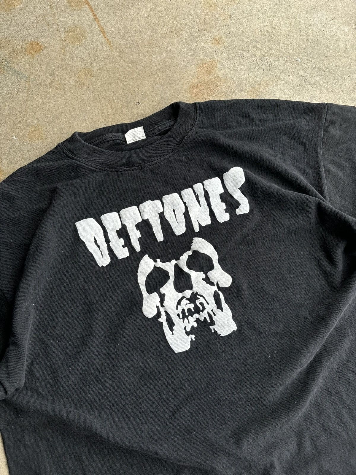 Band Tees Crazy Deftones Skull 2003 Tour Faded Black Boxy Fit Tee Size US L / EU 52-54 / 3 - 4 Thumbnail