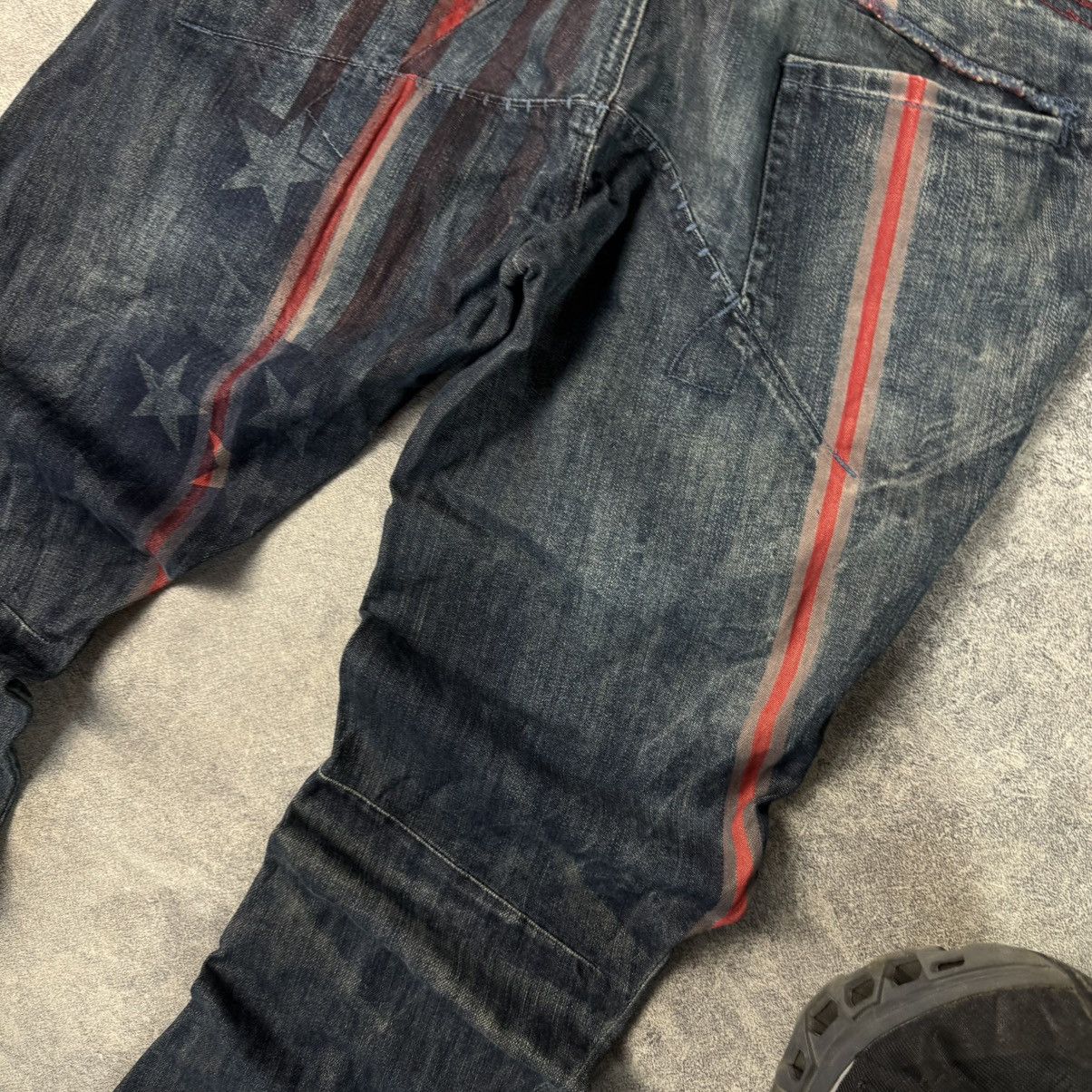 Marithe + Francois Girbaud Vintage Marithe Francois Girbaud Y2K Star Striped Jeans Size 28" / US 6 / IT 42 - 6 Thumbnail