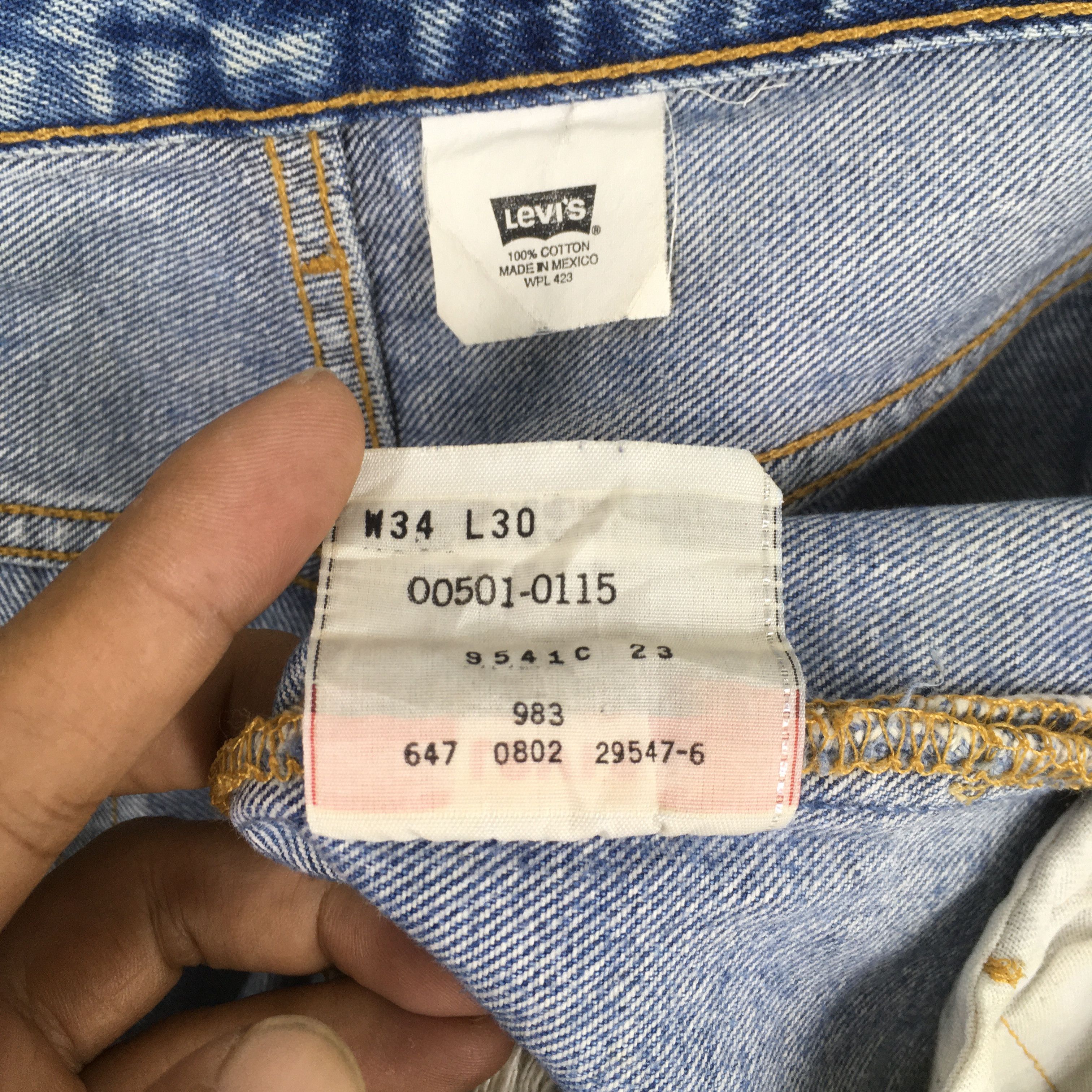 Levi's Size 33x29 Vintage 90s Levi's 501 Distressed Jeans S1351 Size US 33 - 13 Thumbnail