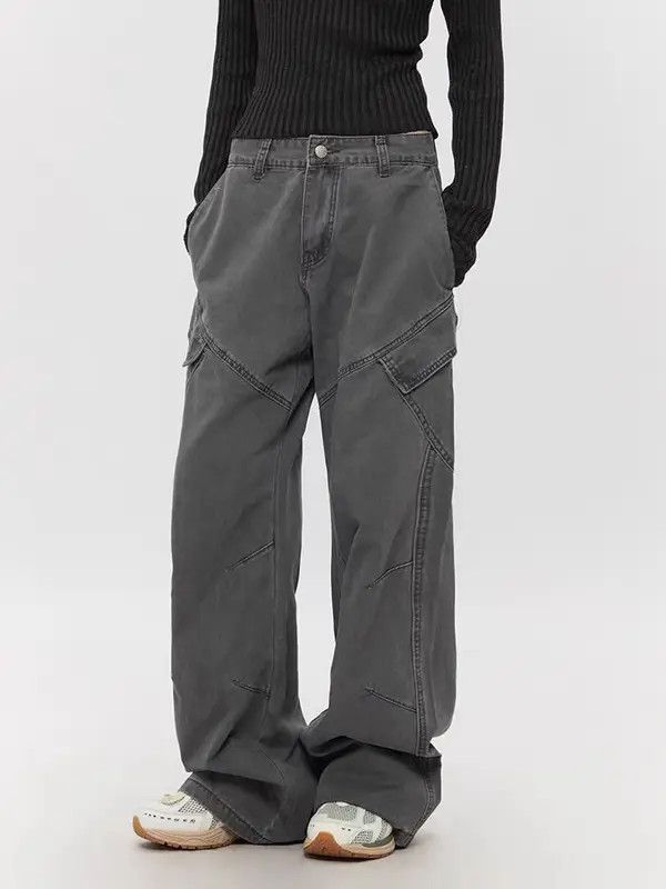 VIBE Vintage washed straight leg curved blade baggy jeans Size US 32 / EU 48 - 8 Thumbnail