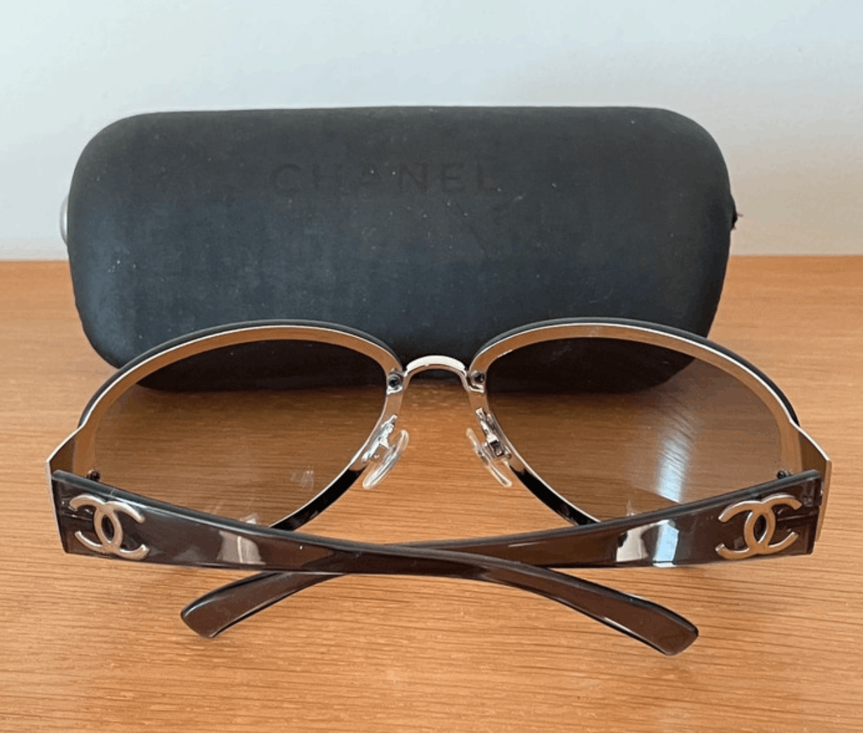 Chanel × Vintage CHANEL SUNGLASSES 4129 LOGO ICONIC 4017 Mask Vintage Size ONE SIZE - 3 Thumbnail
