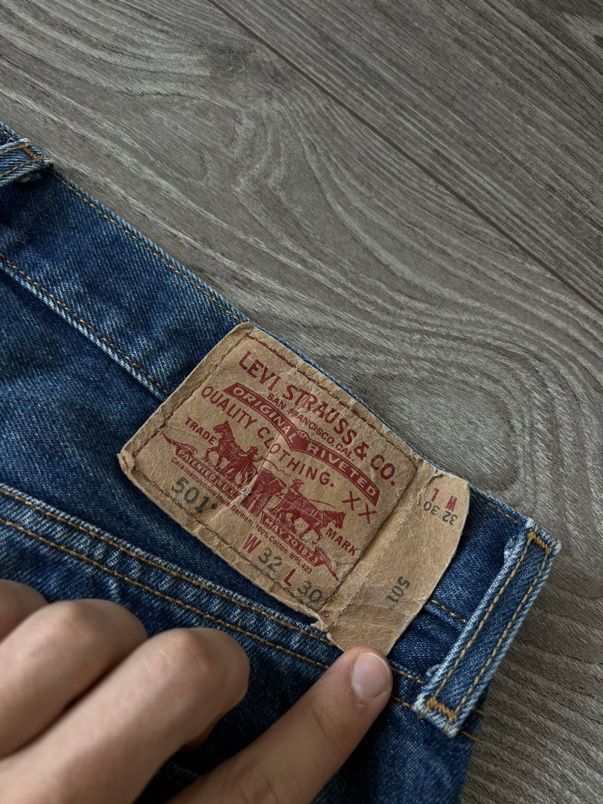 Levi's Vintage Clothing Rare Vintage Levis 501 Blue Denim Salvage Mexico Jeans Size US 32 / EU 48 - 5 Thumbnail